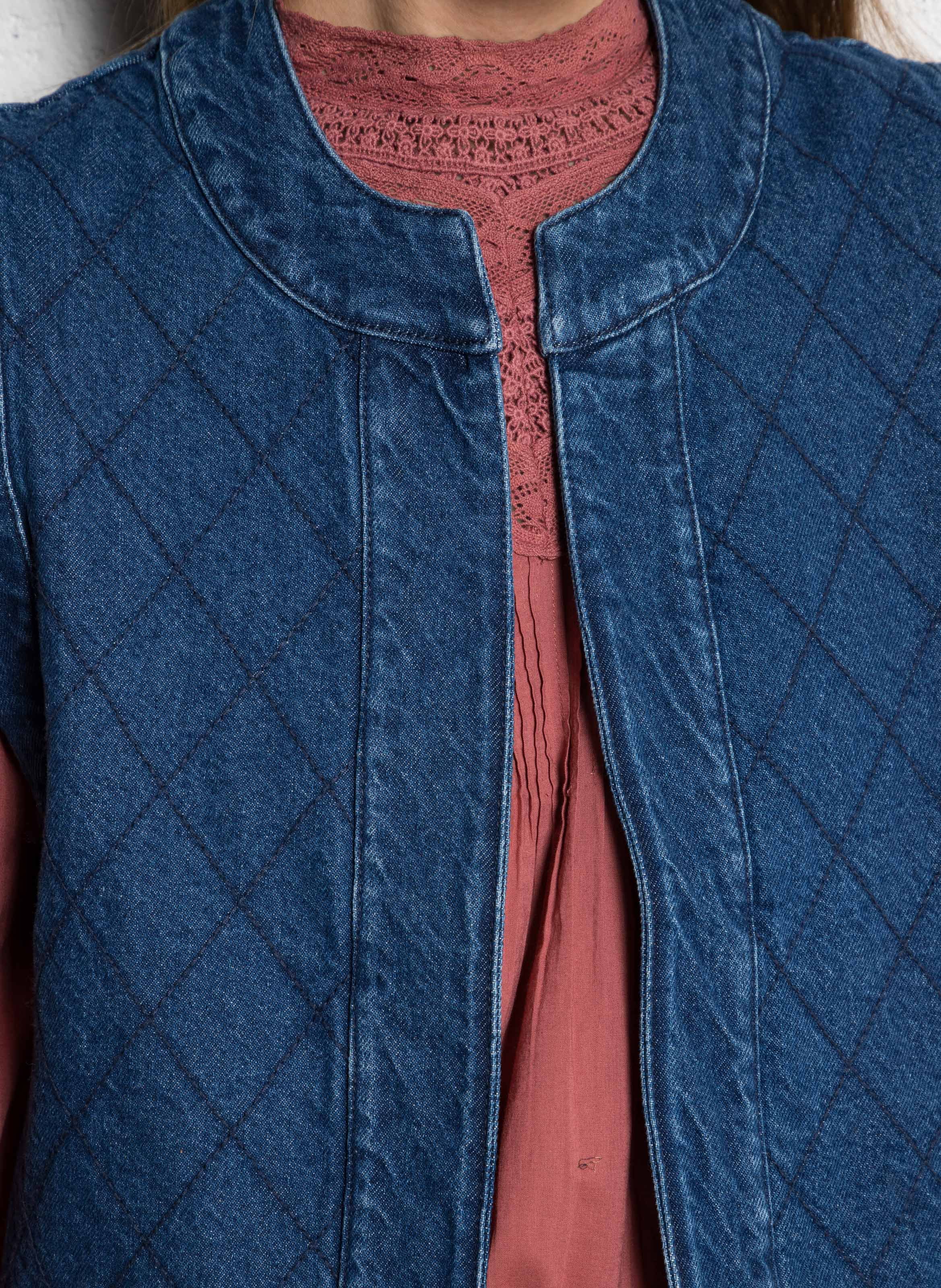 Sleeveless denim cotton jacket I CODE Blue