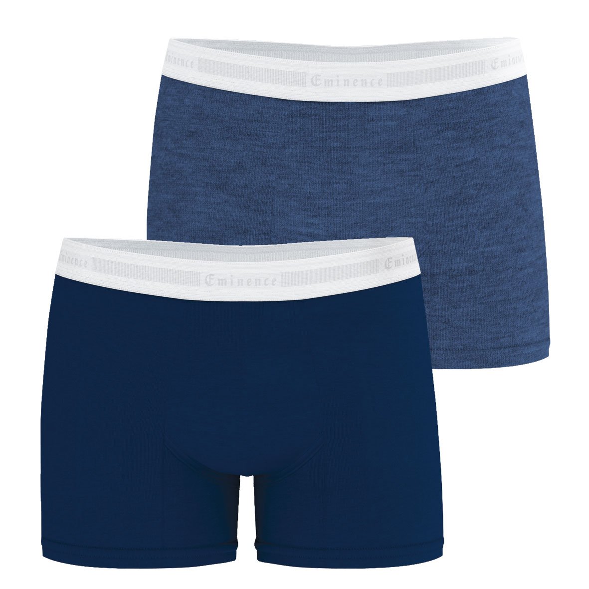 Set of 2 men's organic cotton tailor boxers by Eminence. EMINENCE Blue