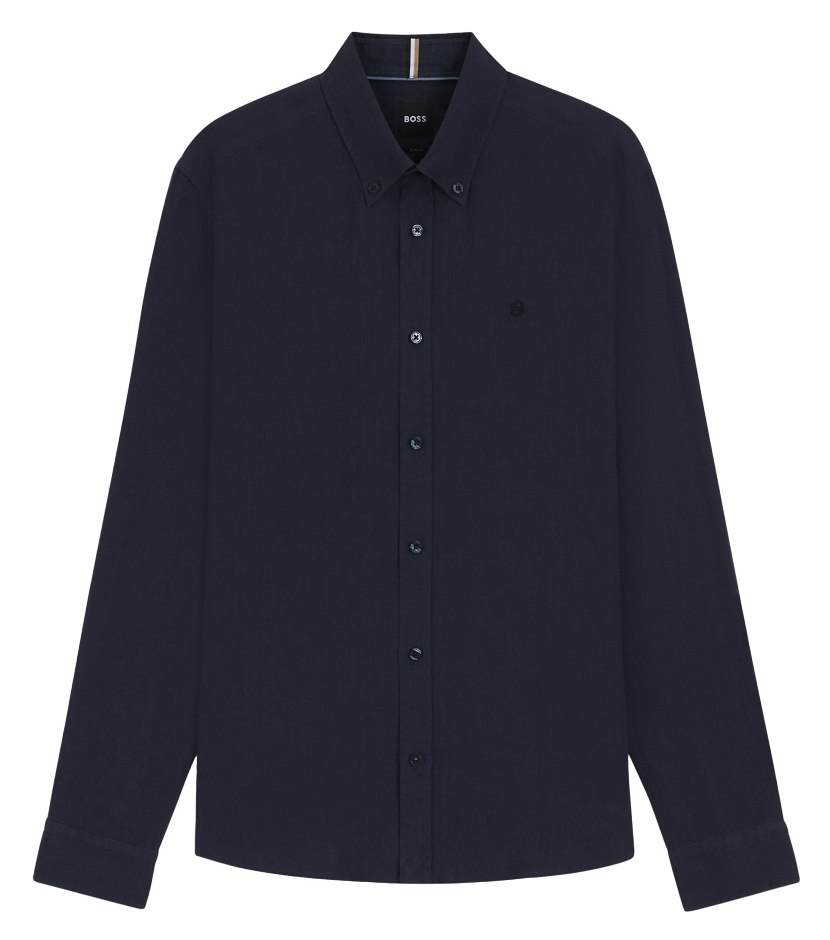 Slim-fit linen shirt BOSS Blue