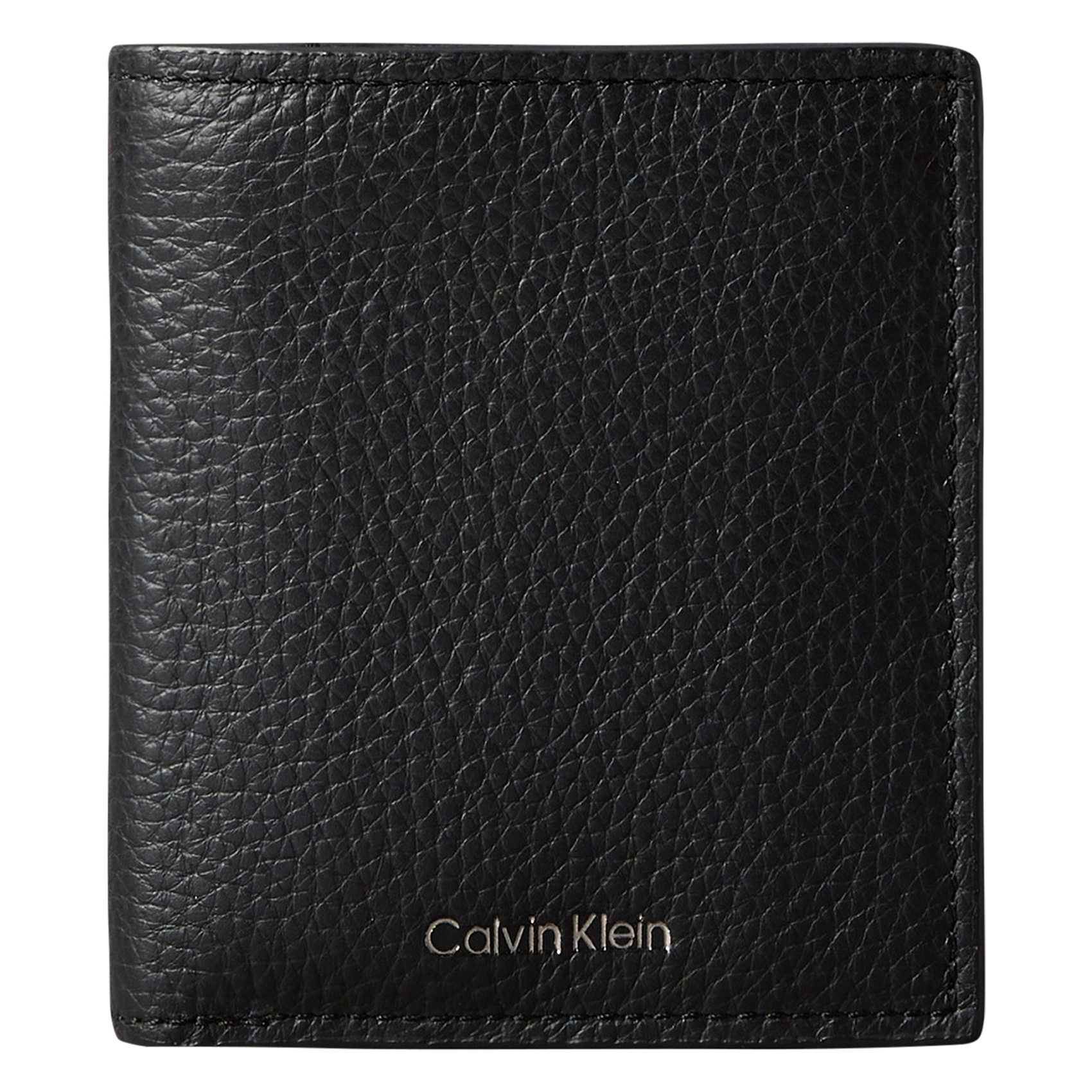 Portefeuille en cuir grainé CALVIN KLEIN Noir