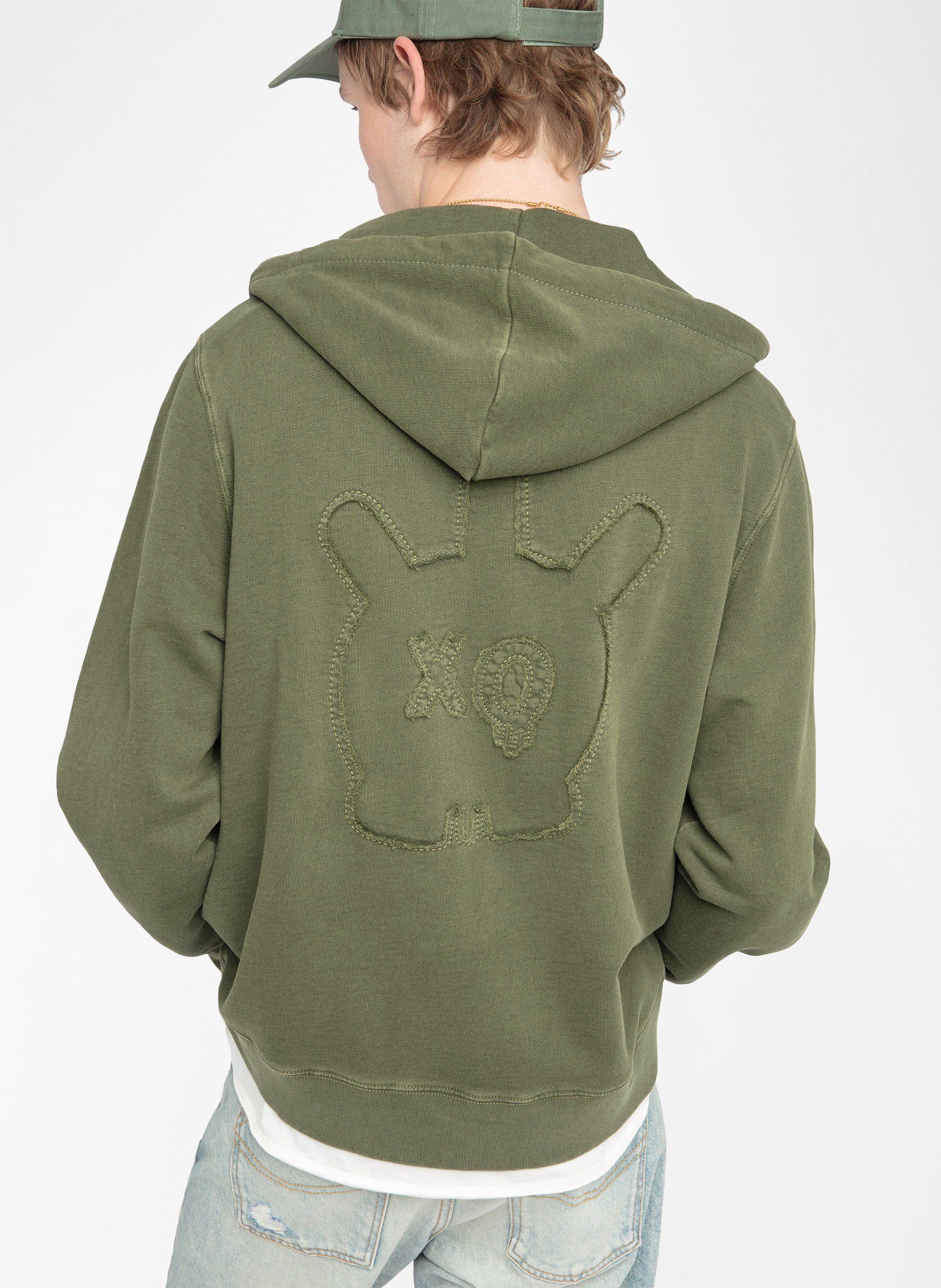 Sweat zippé à capuche ZADIG&amp;VOLTAIRE Vert