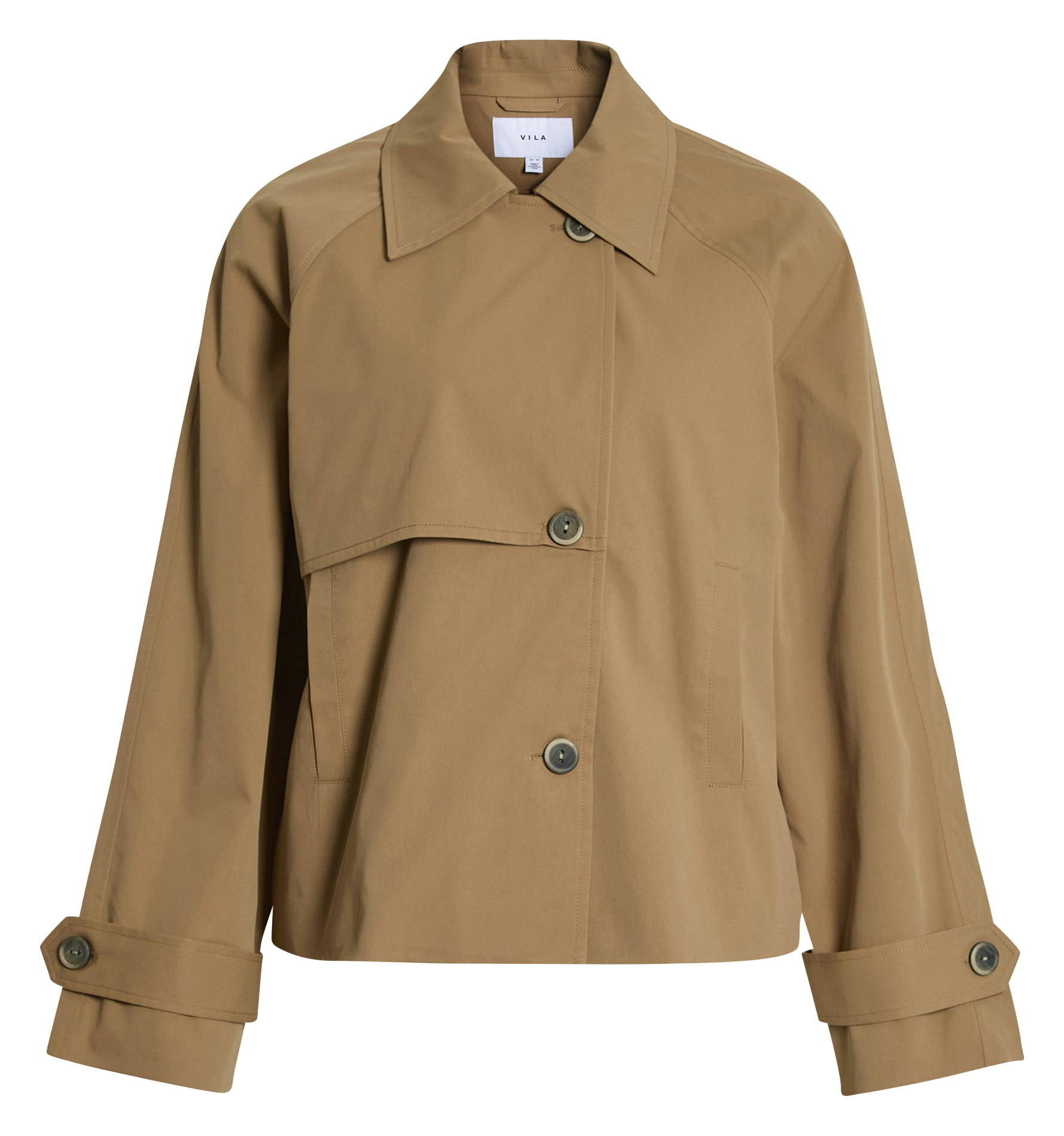 Trench coat with classic collar VILA Brown