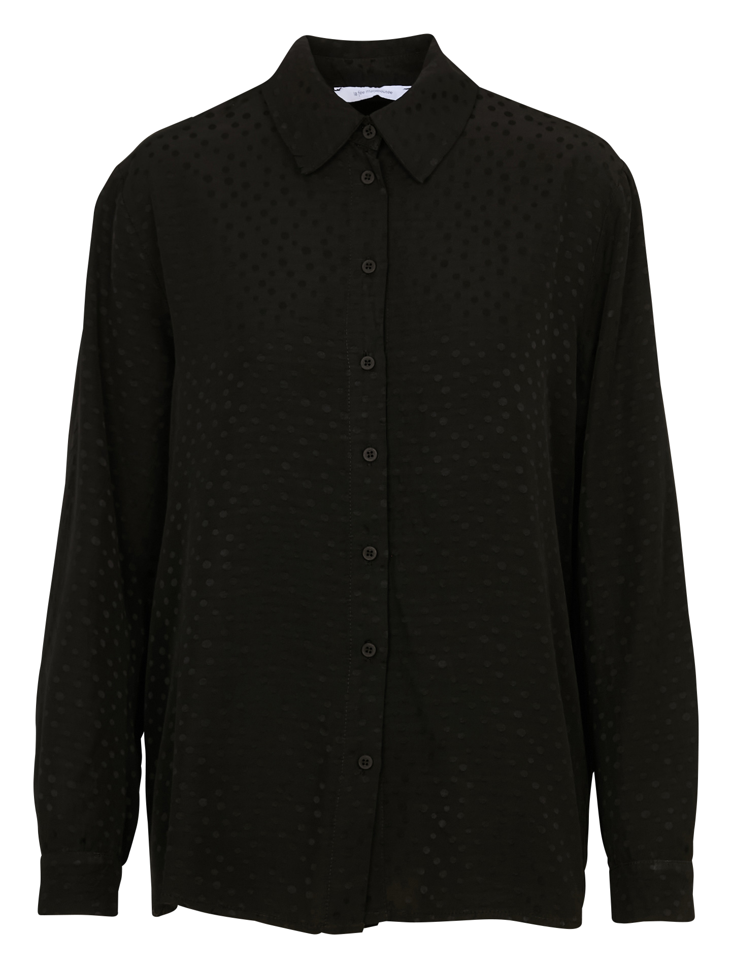 Loose-fit shirt with classic collar LA FEE MARABOUTEE Black
