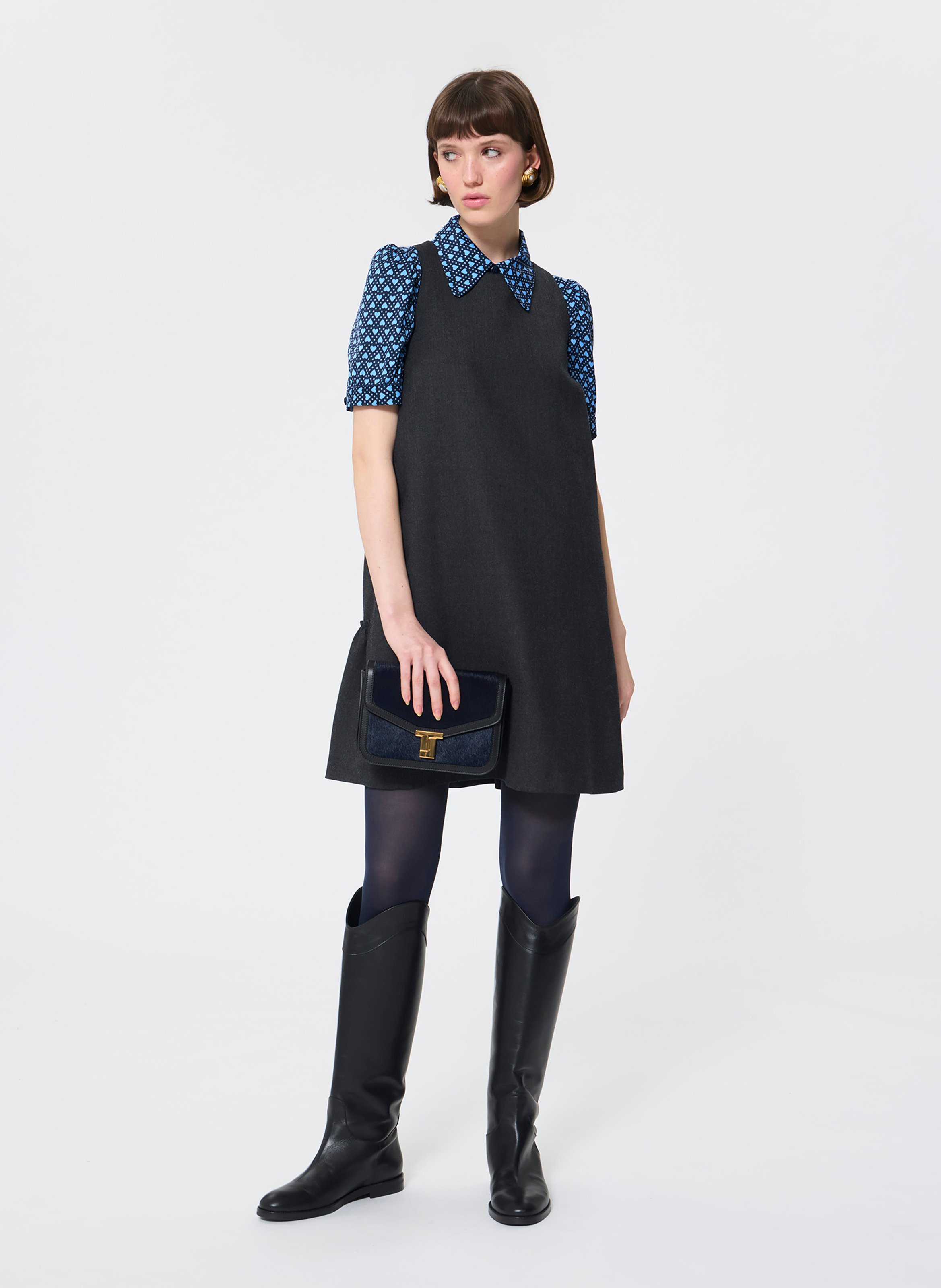 Abito senza maniche in lana mélange TARA JARMON Grigio