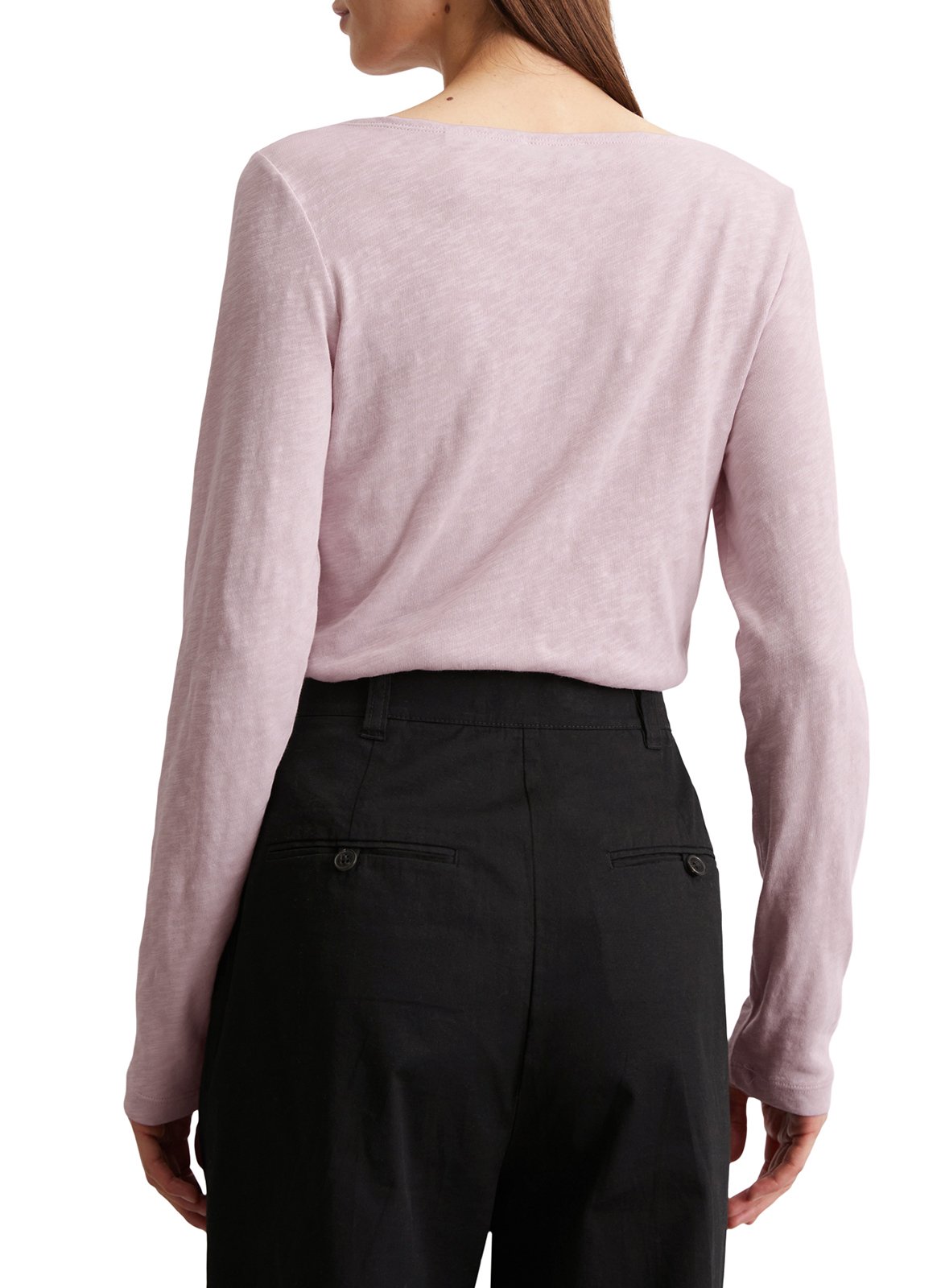 Effen T-shirt met korte mouw en boothals MARC O'POLO Roze