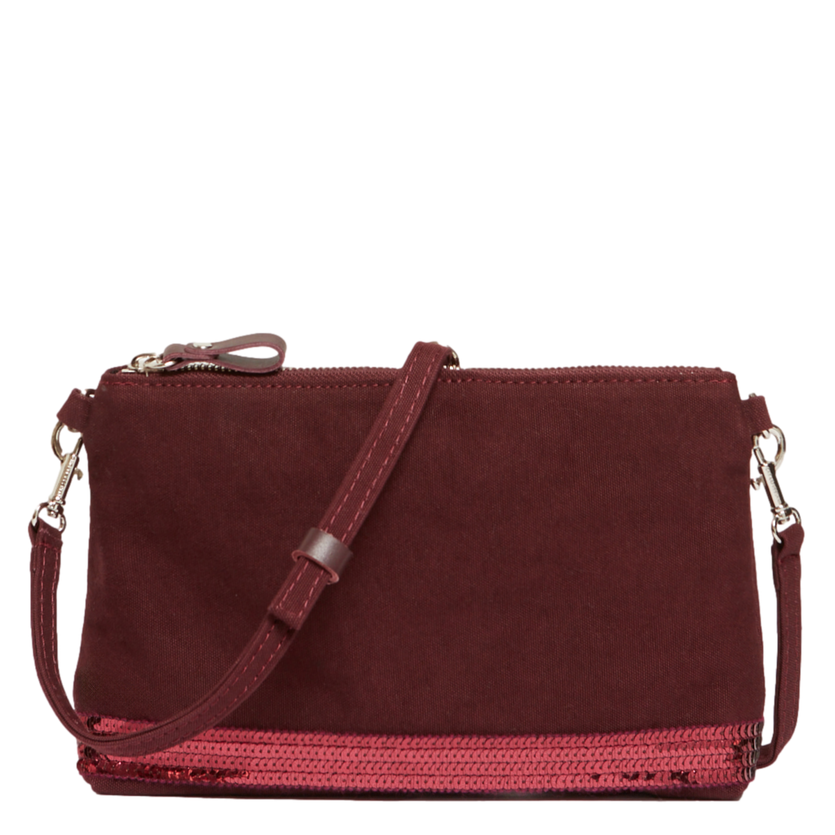 Katoenen clutch met lovertjes VANESSA BRUNO Rood