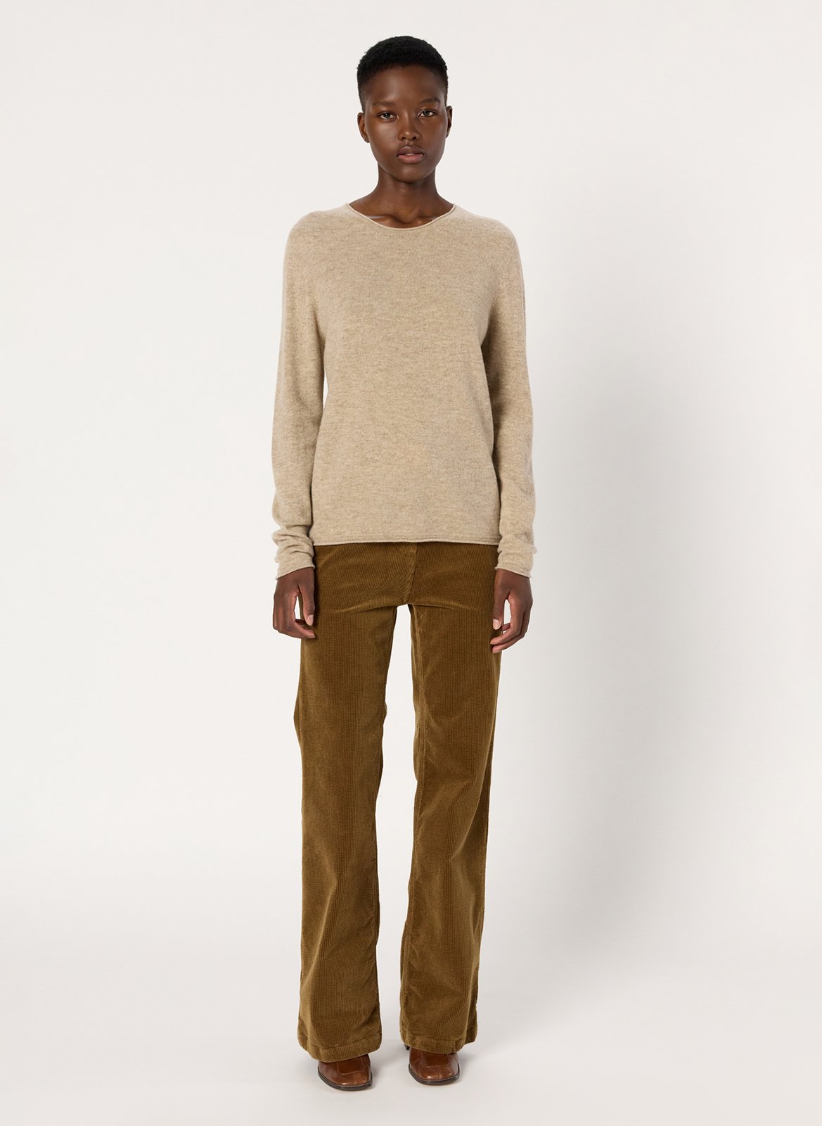 Pull col rond en laine GERARD DAREL Beige