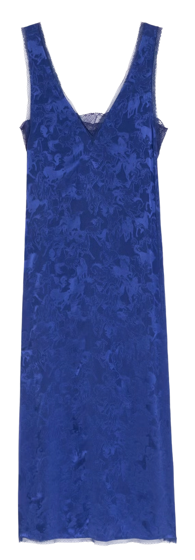 Robe midi col v en soie ZADIG&VOLTAIRE Bleu