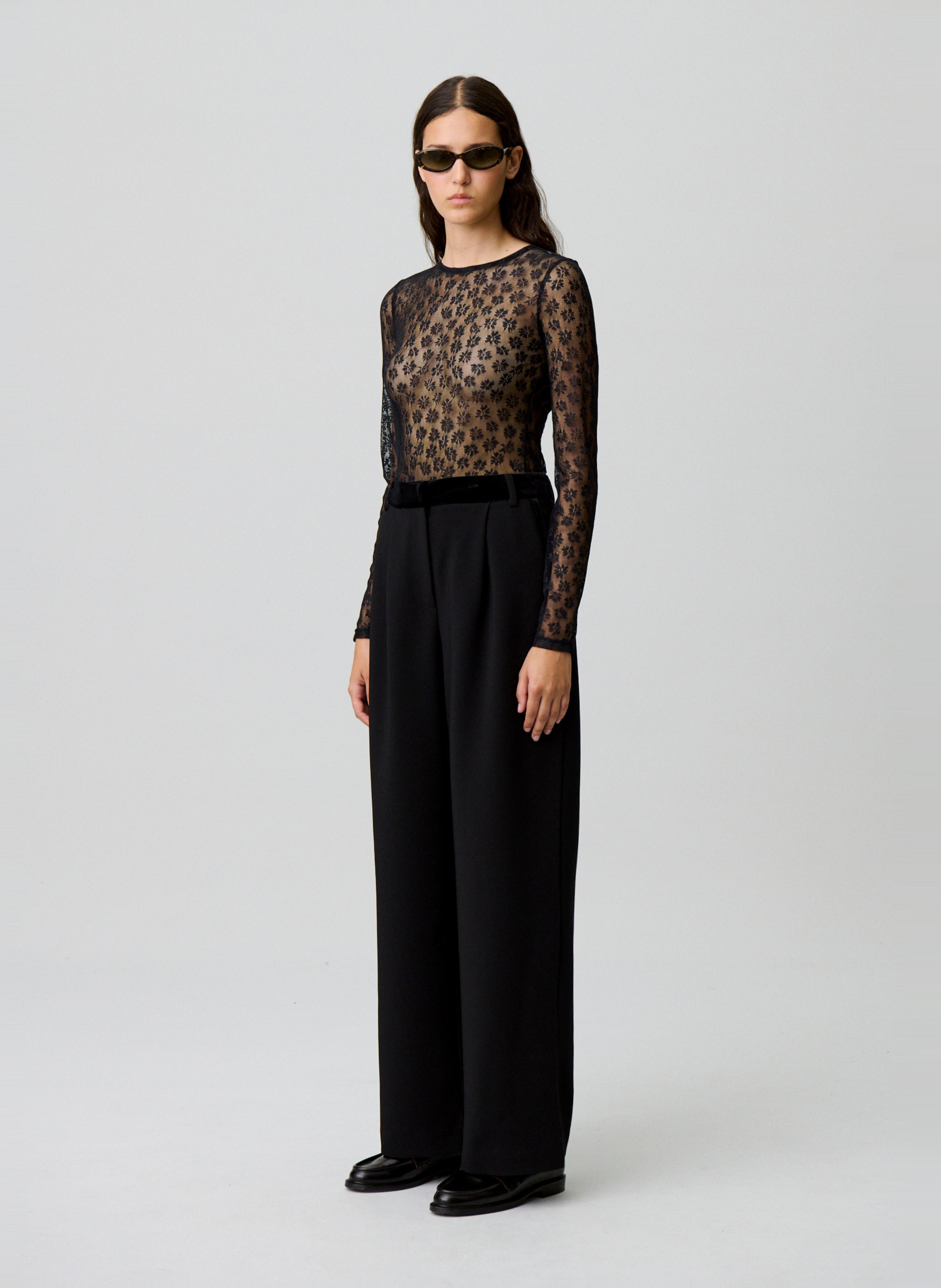 Bundfaltenhose mit hohem Bund CLAUDIE PIERLOT Schwarz