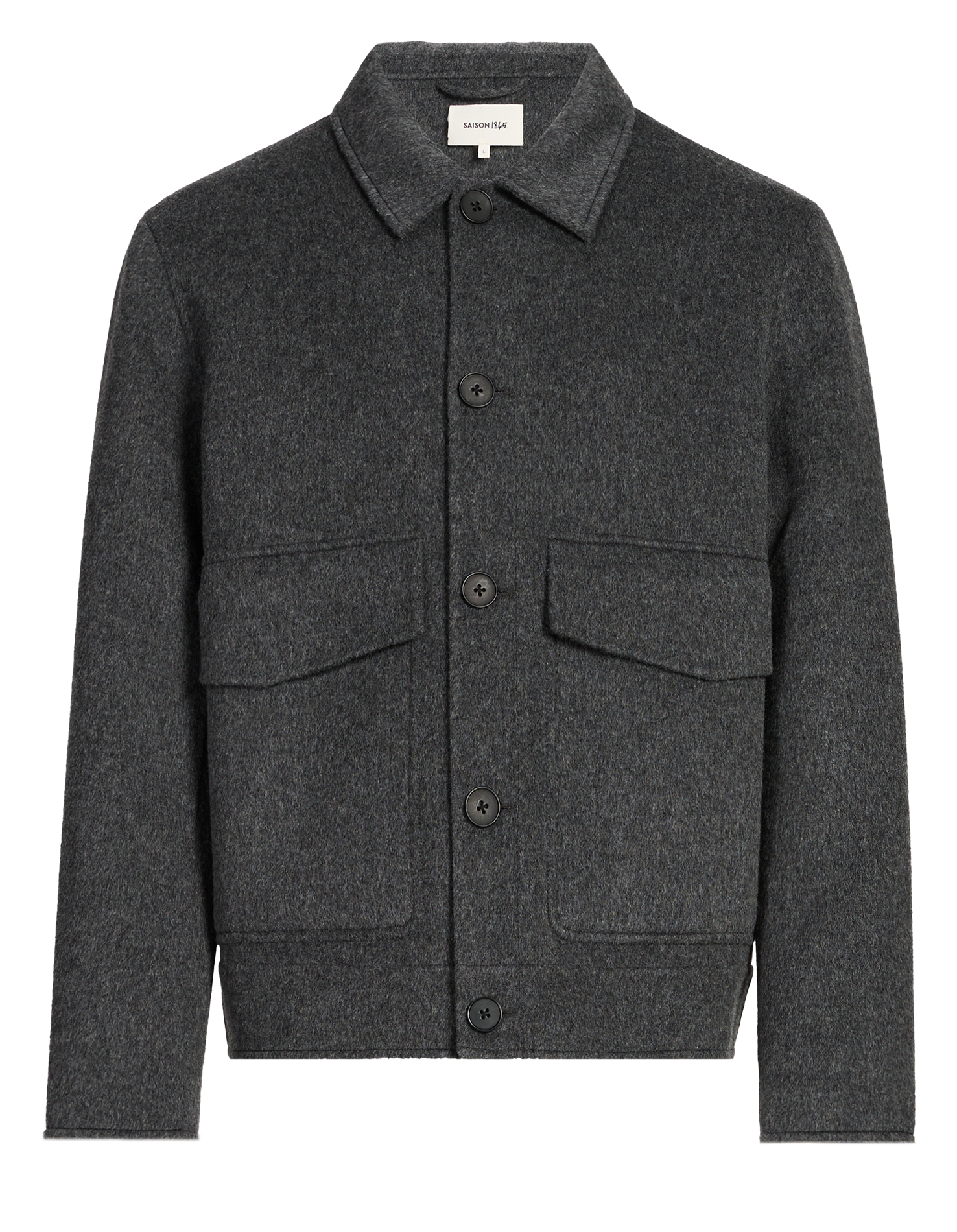 Gerade geschnittene Jacke mit klassischem Kragen aus Wolle SAISON 1865