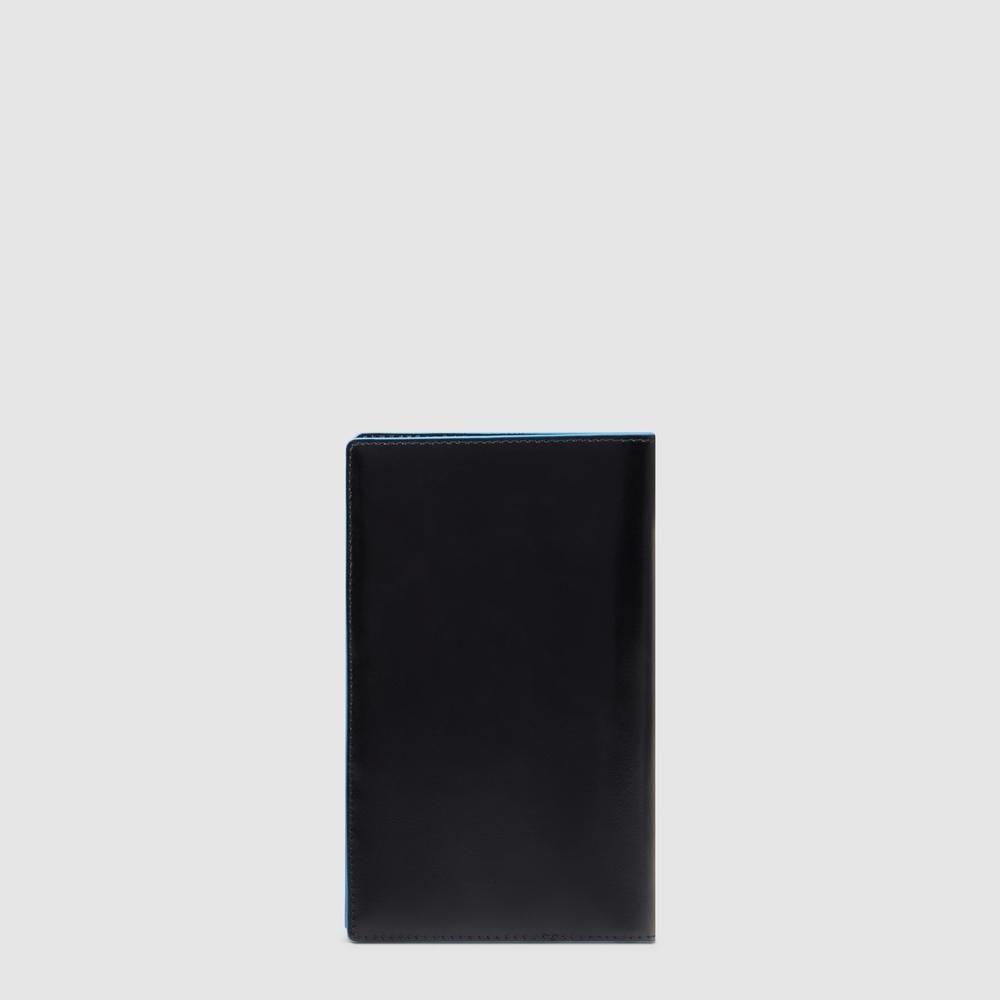 Travel document holder with credit card slots and RFID protection PIQUADRO Black