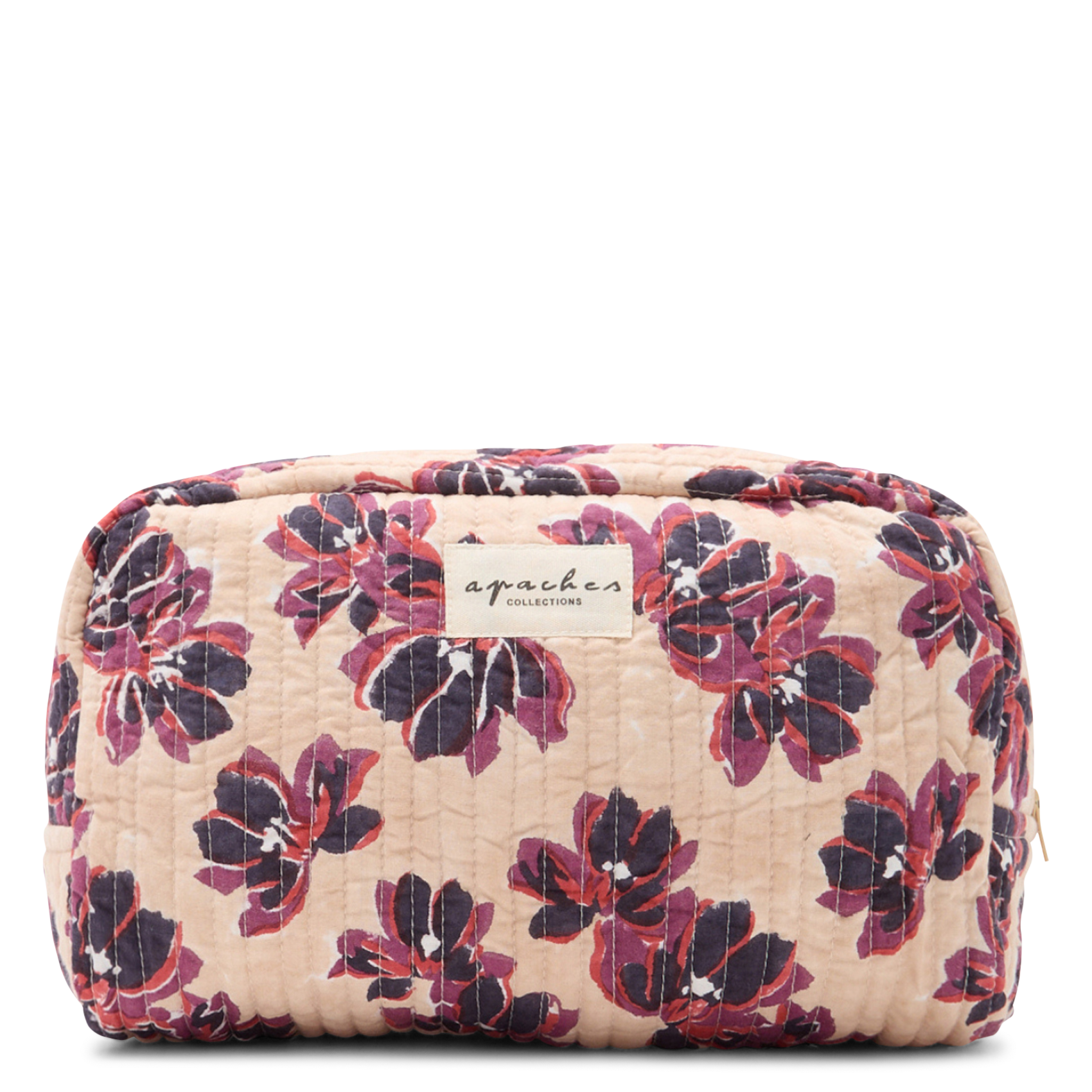 Printed cotton wash bag APACHES COLLECTIONS Beige