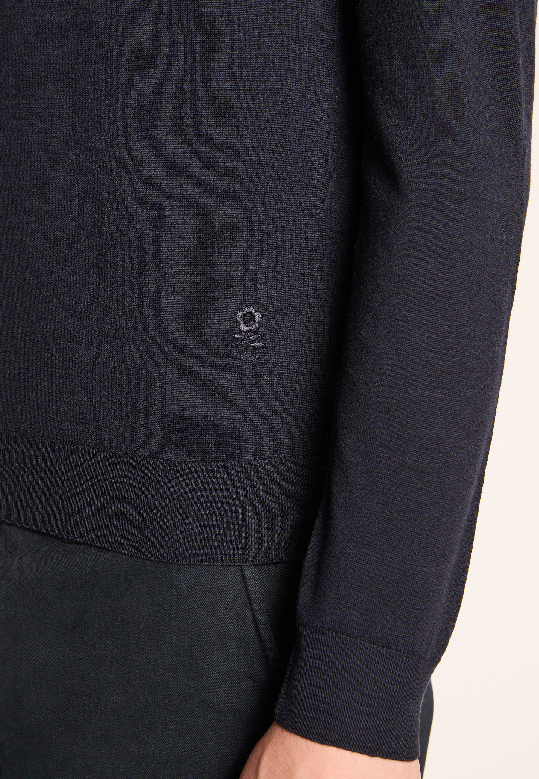 Merino wool roll-neck sweater MAISON MONTAGUT Blue