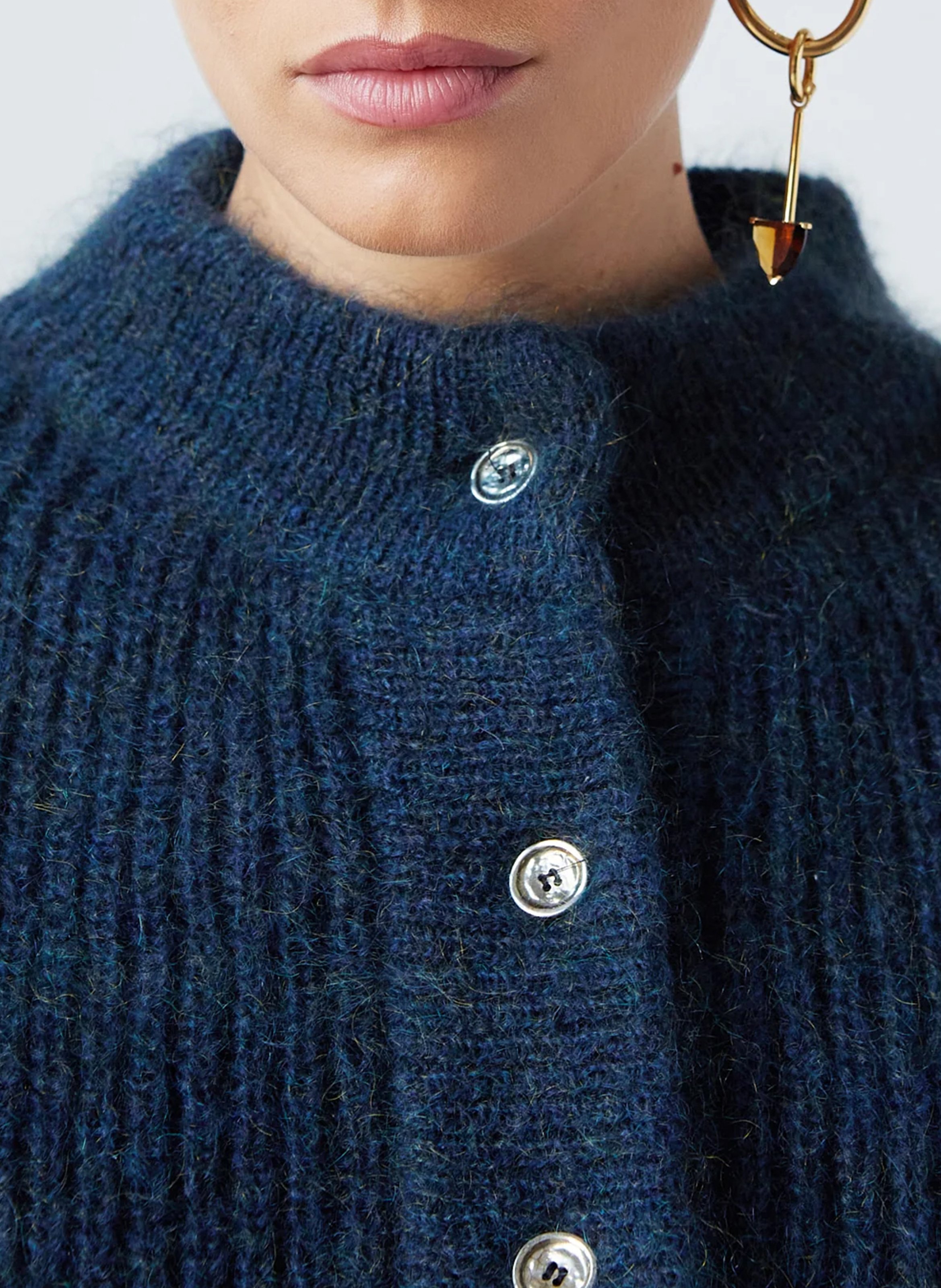 Cardigan en mohair et laine mélangé THE LABEL EDITION Vert