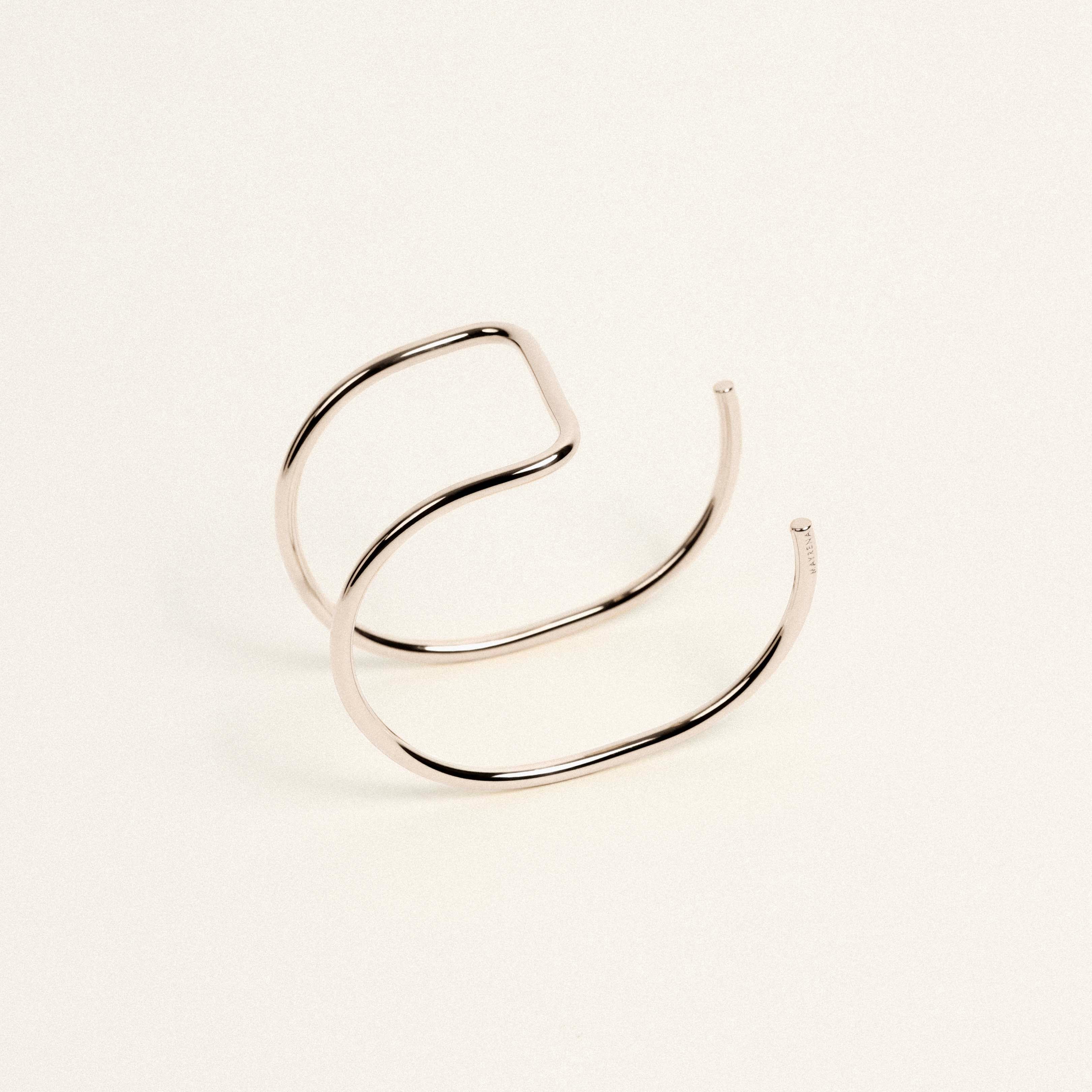 Manchette ajustable, argent recyclé MAYRENA Argent