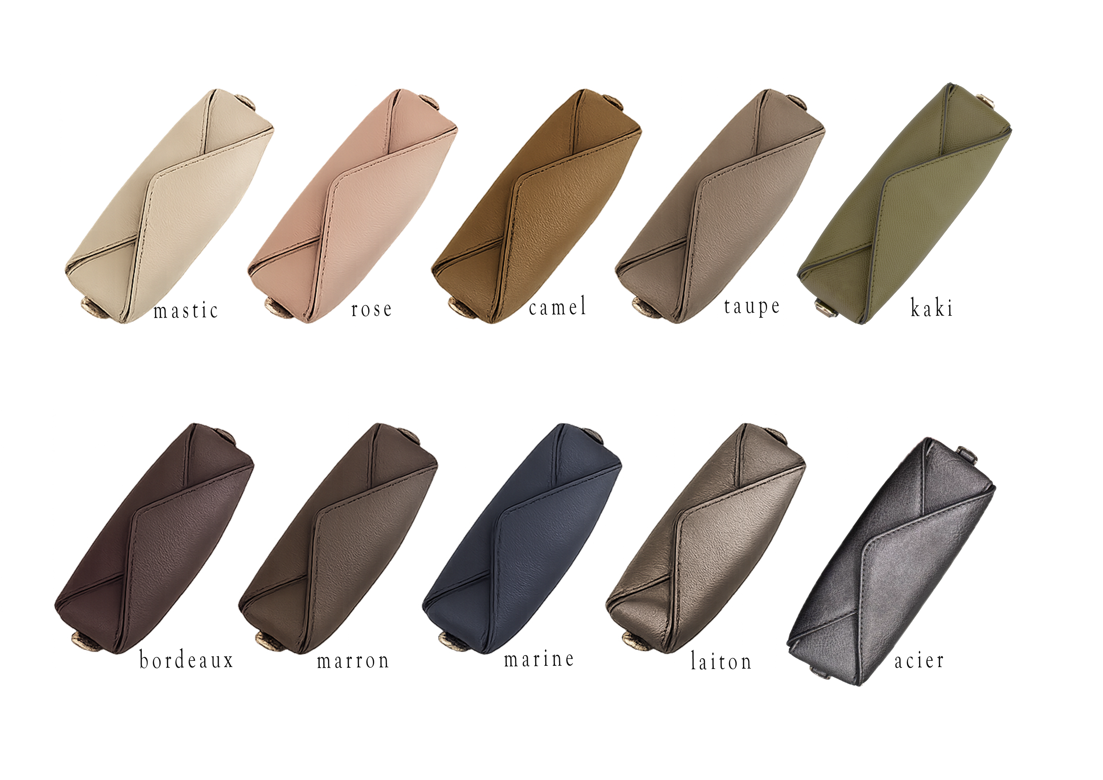 Crossbody bag in cow leather POURCHET Green