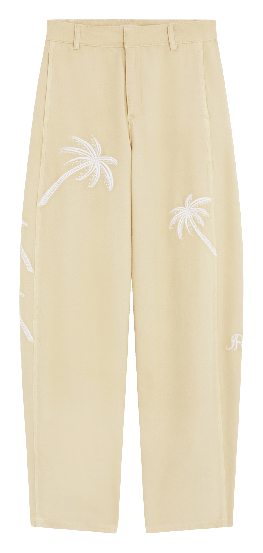 Pantalon brodé taille haute ROSEANNA Beige