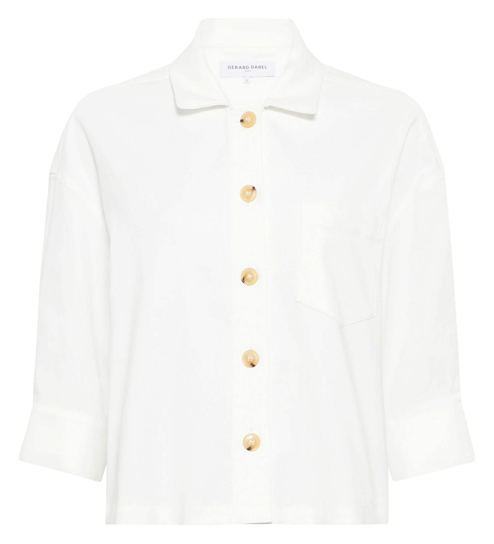 Oversized cotton-blend overshirt with classic collar GERARD DAREL Beige