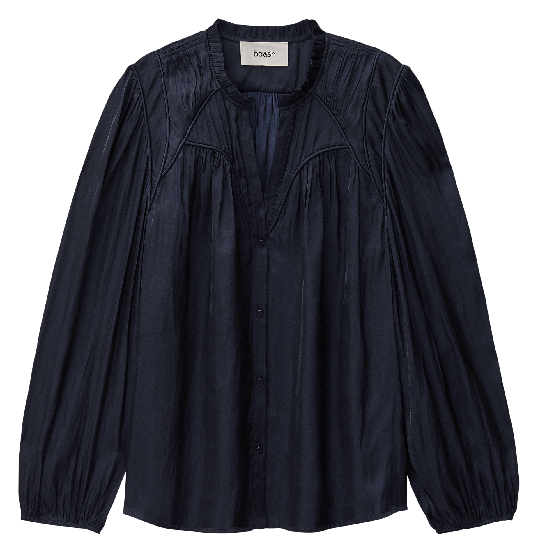 Loose V-neck fluid shirt BA&SH Blue