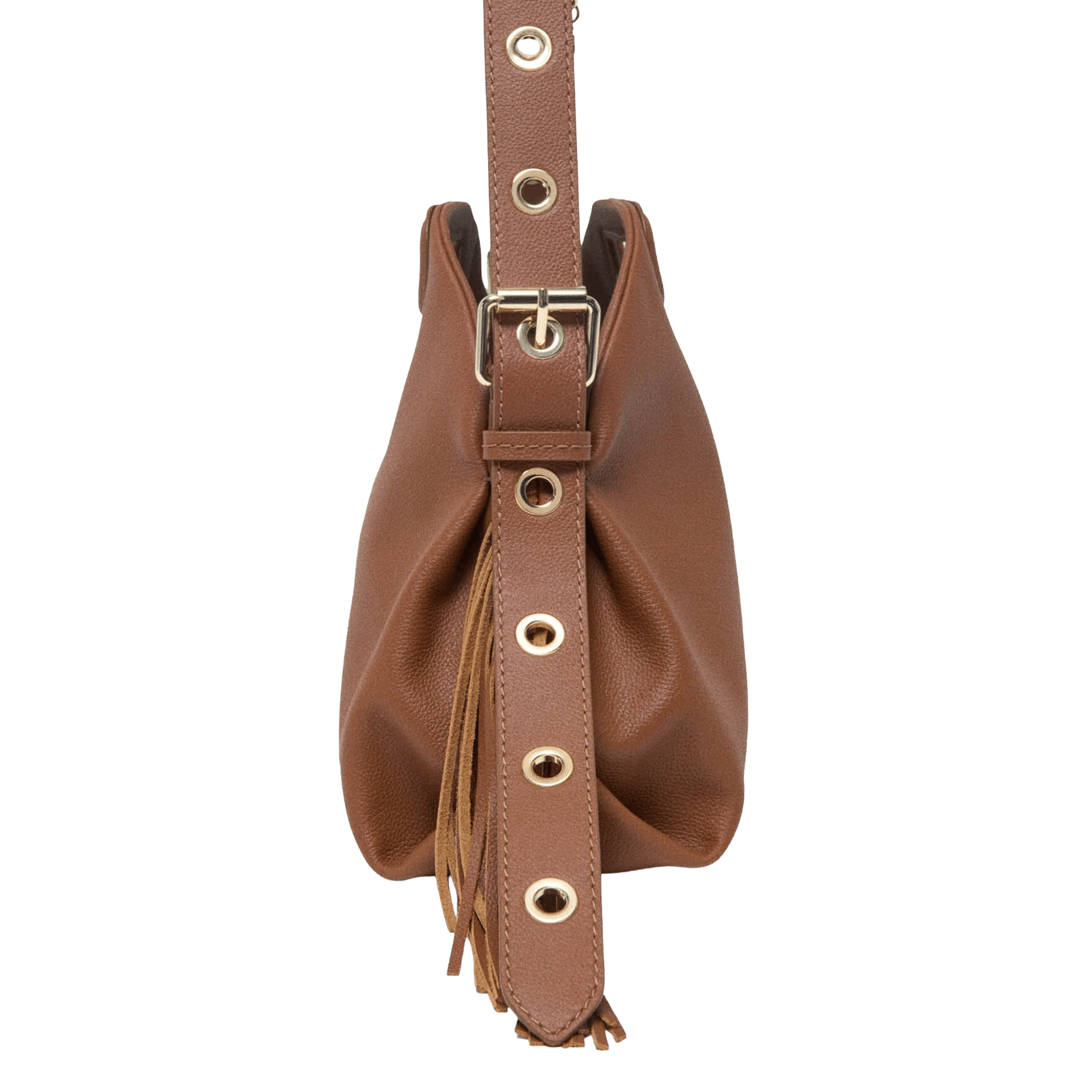 Leren clutch MAJE Bruin