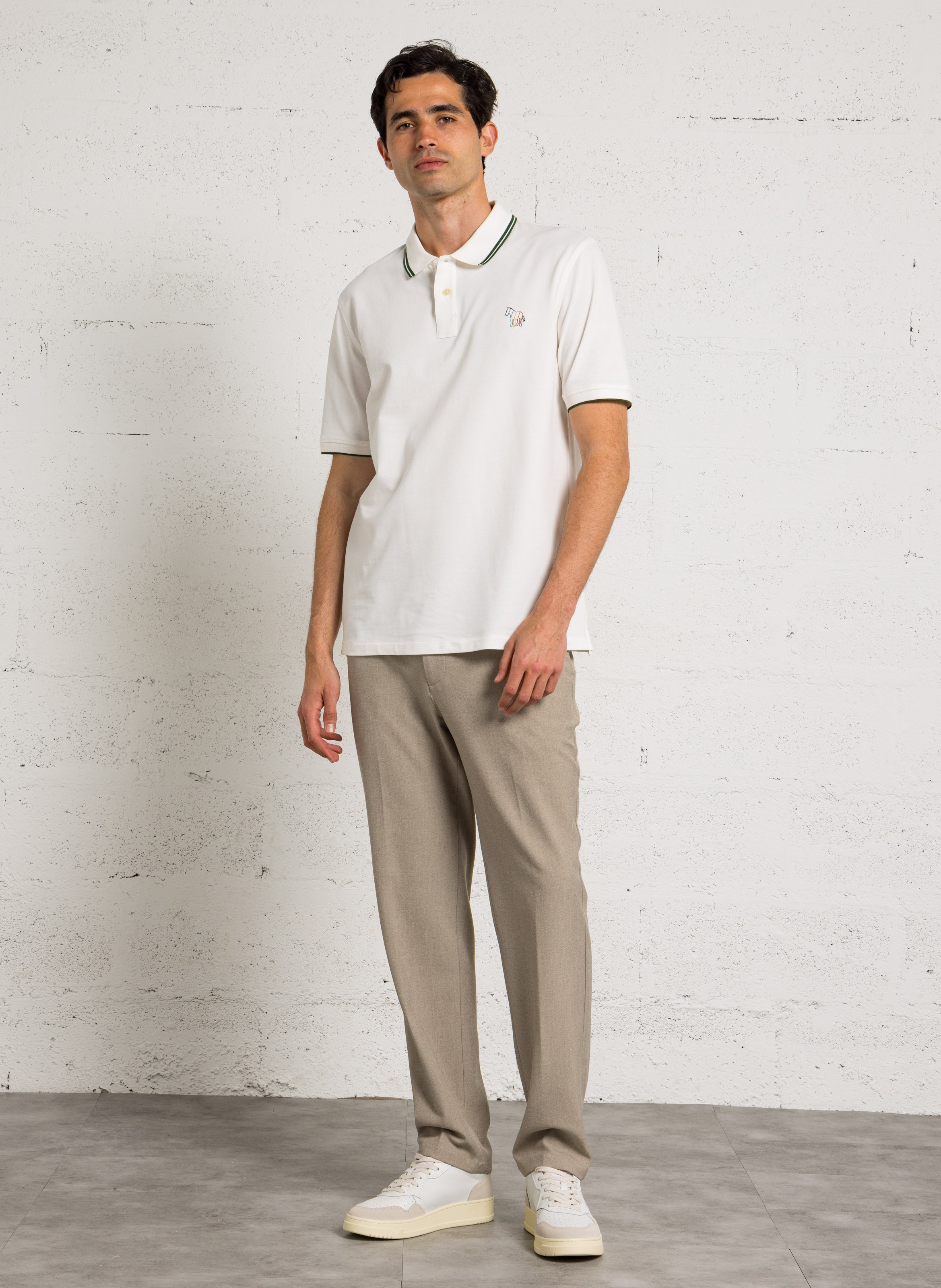 Short-sleeved polo with embroidery PAUL SMITH White