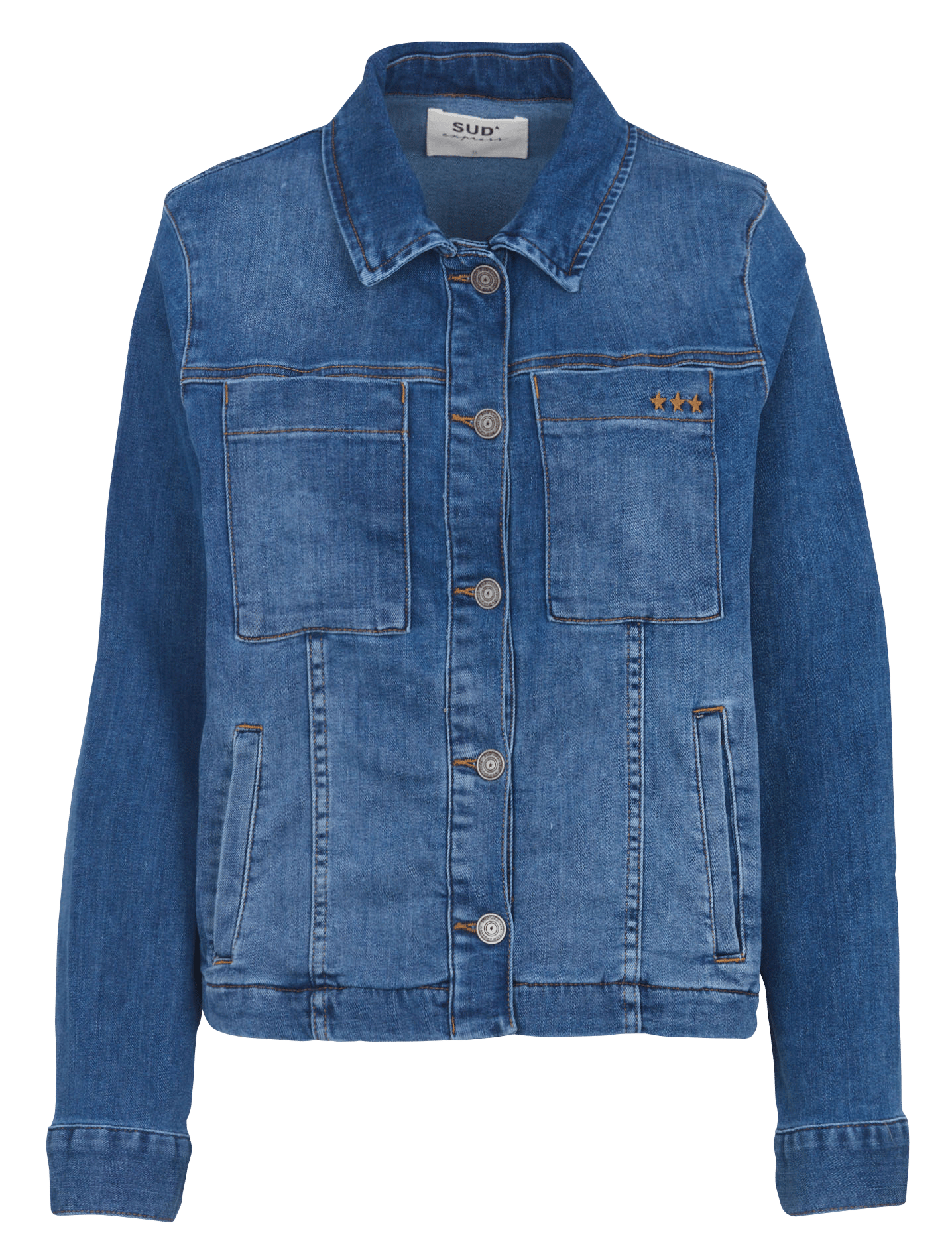 Straight denim jacket in cotton SUD EXPRESS Blue