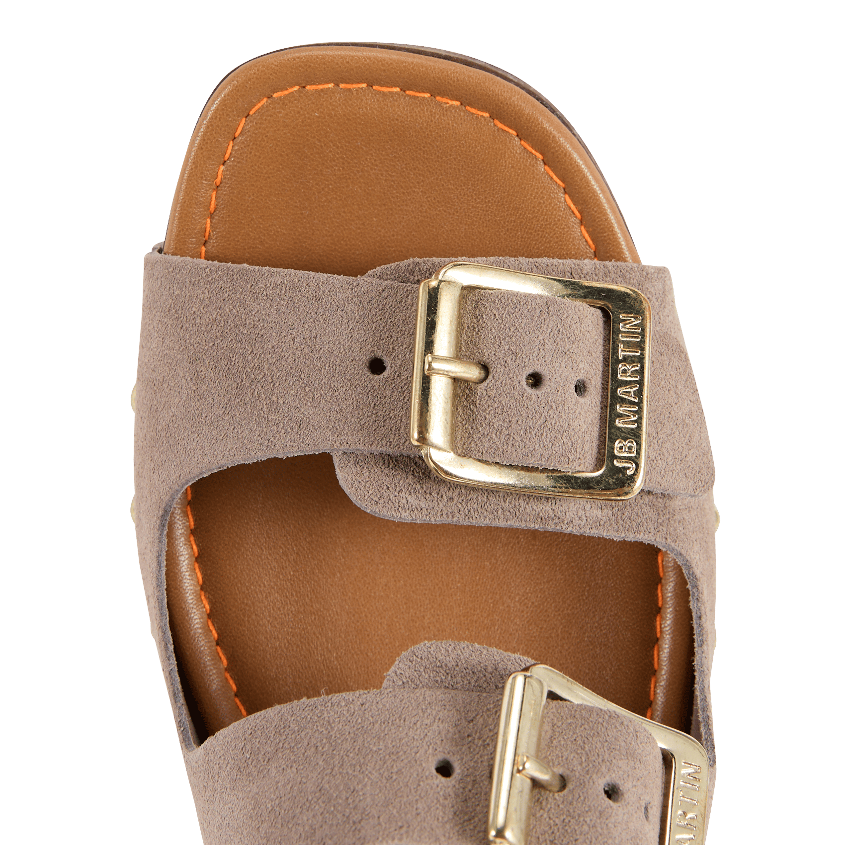 Heeled suede mules JB MARTIN Grey