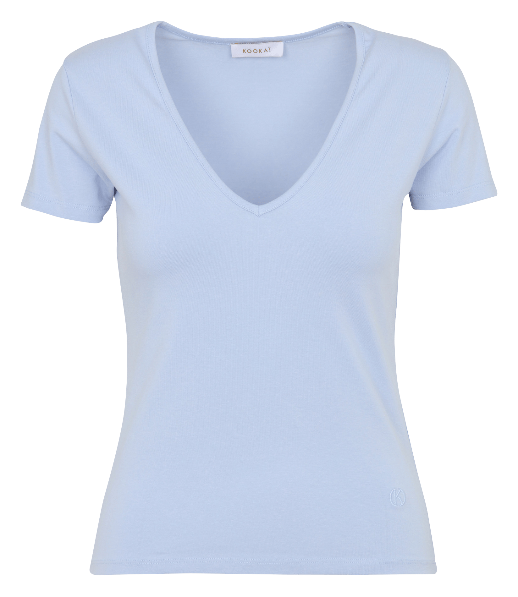 Eng anliegendes T-Shirt mit V-Ausschnitt und kurzen Ärmeln KOOKAI