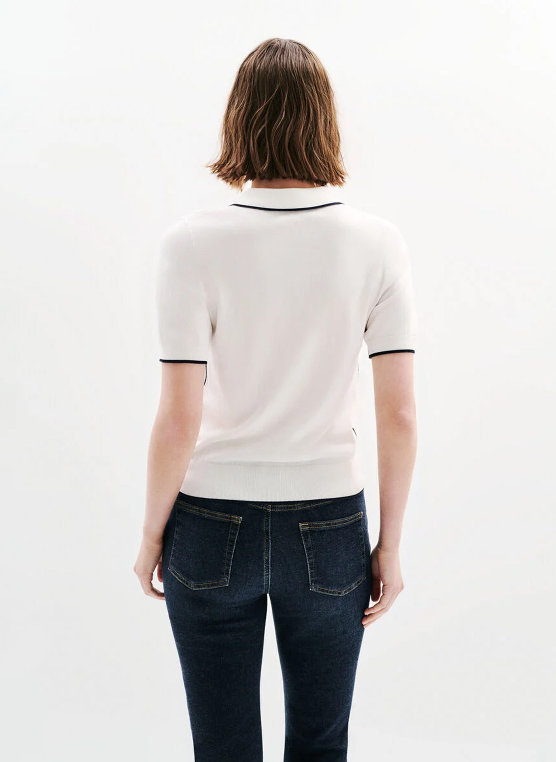 Gerader Pullover mit klassischem Kragen CAROLL Beige