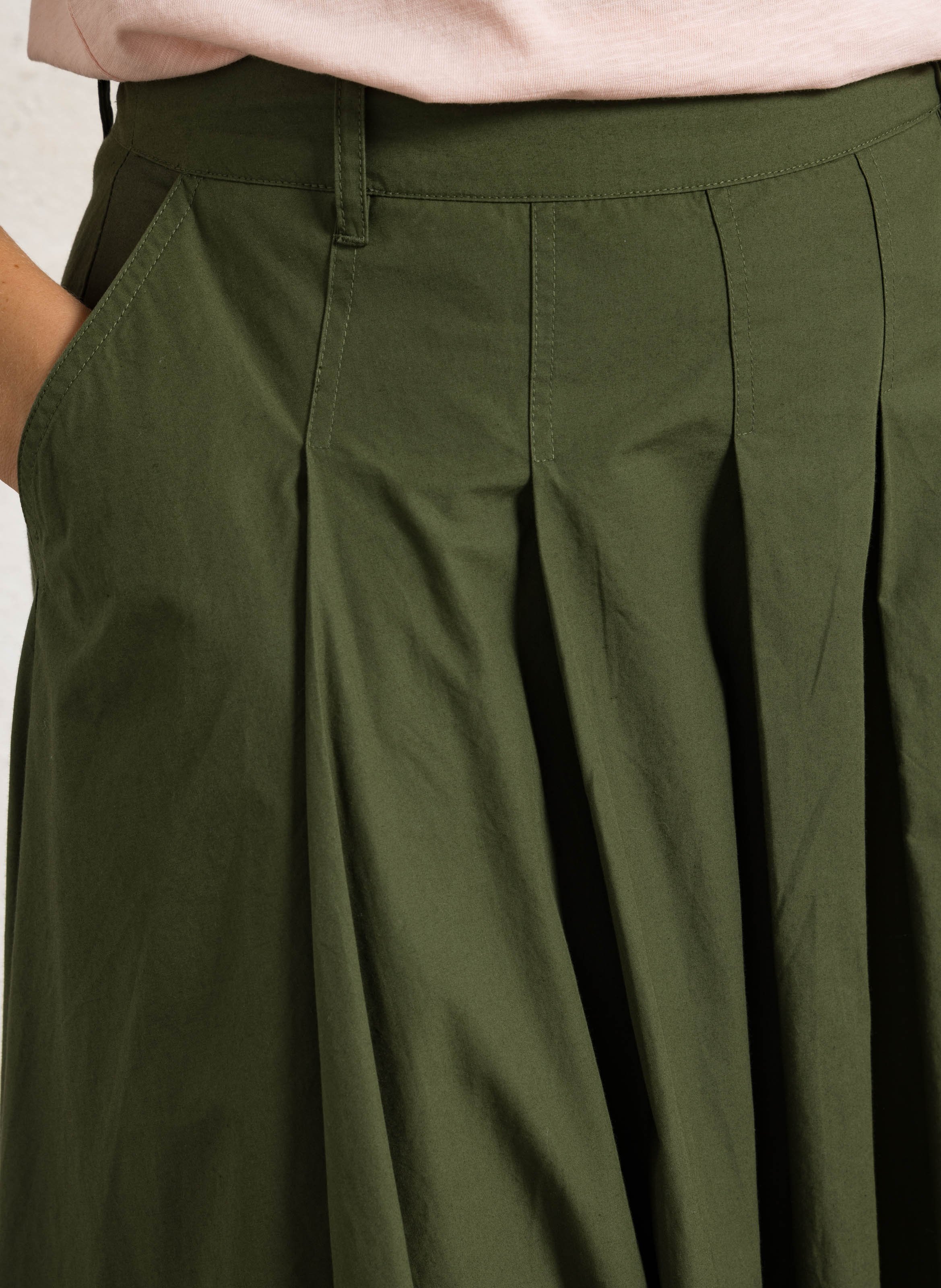 A-line cotton skirt MAISON 123 Khaki