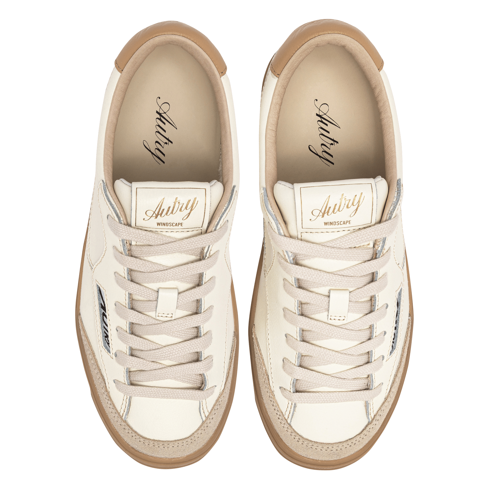 Niedrige Sneaker aus Leder-Mix AUTRY Weiss