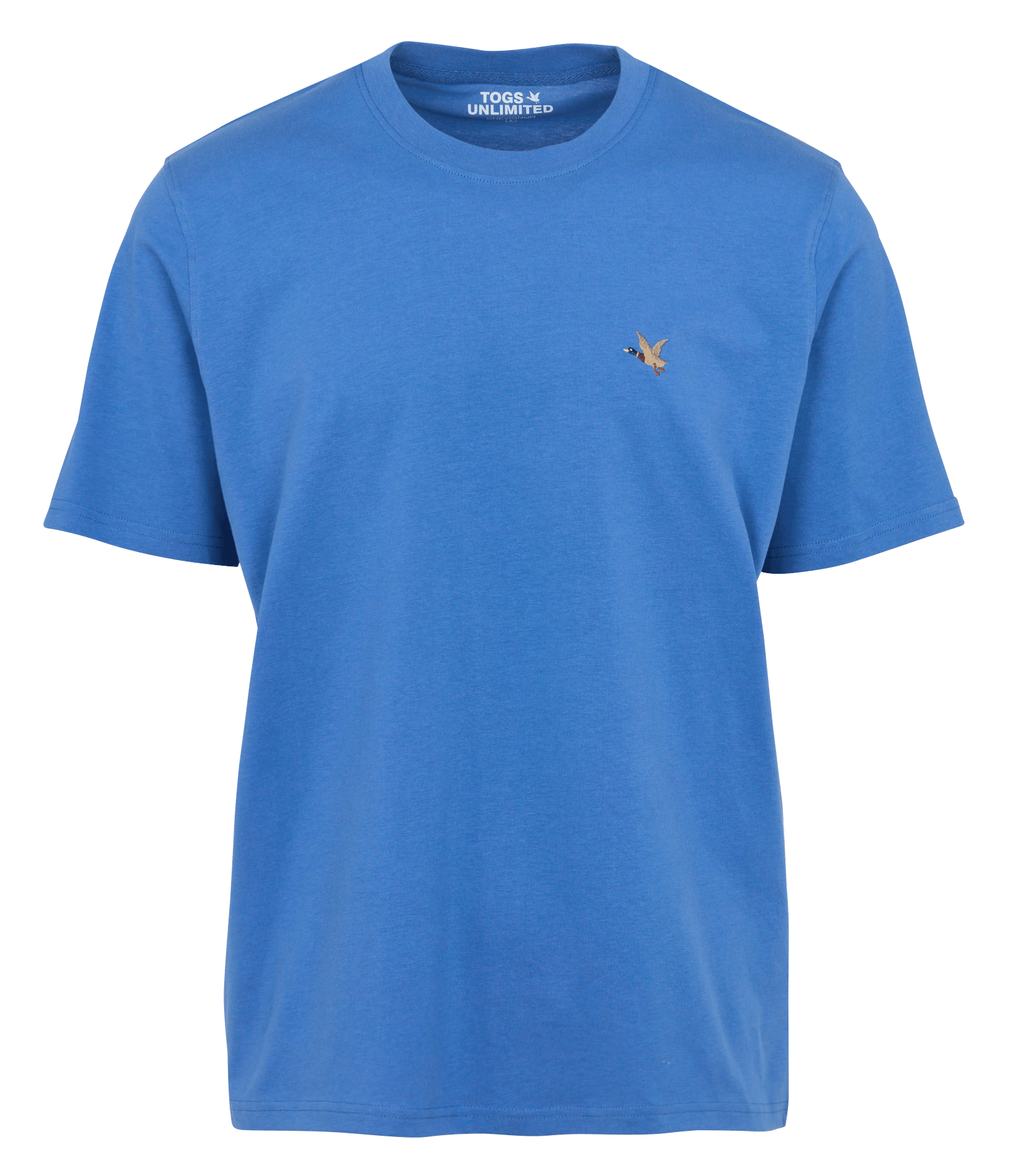 Camiseta recta cuello redondo lisa con logo bordado. CHEVIGNON