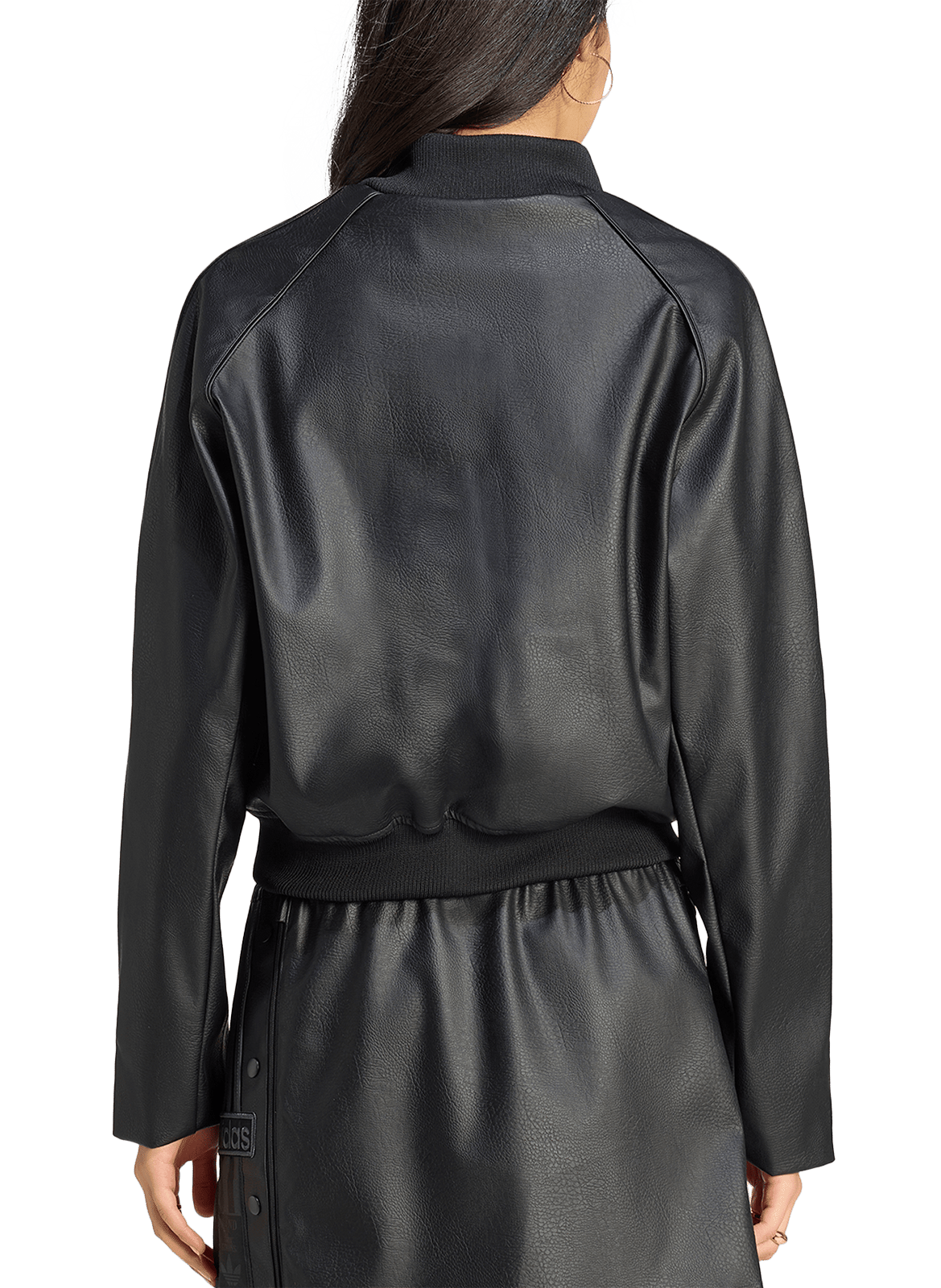 Einfarbige Jacke mit Reißverschluss ADIDAS Schwarz