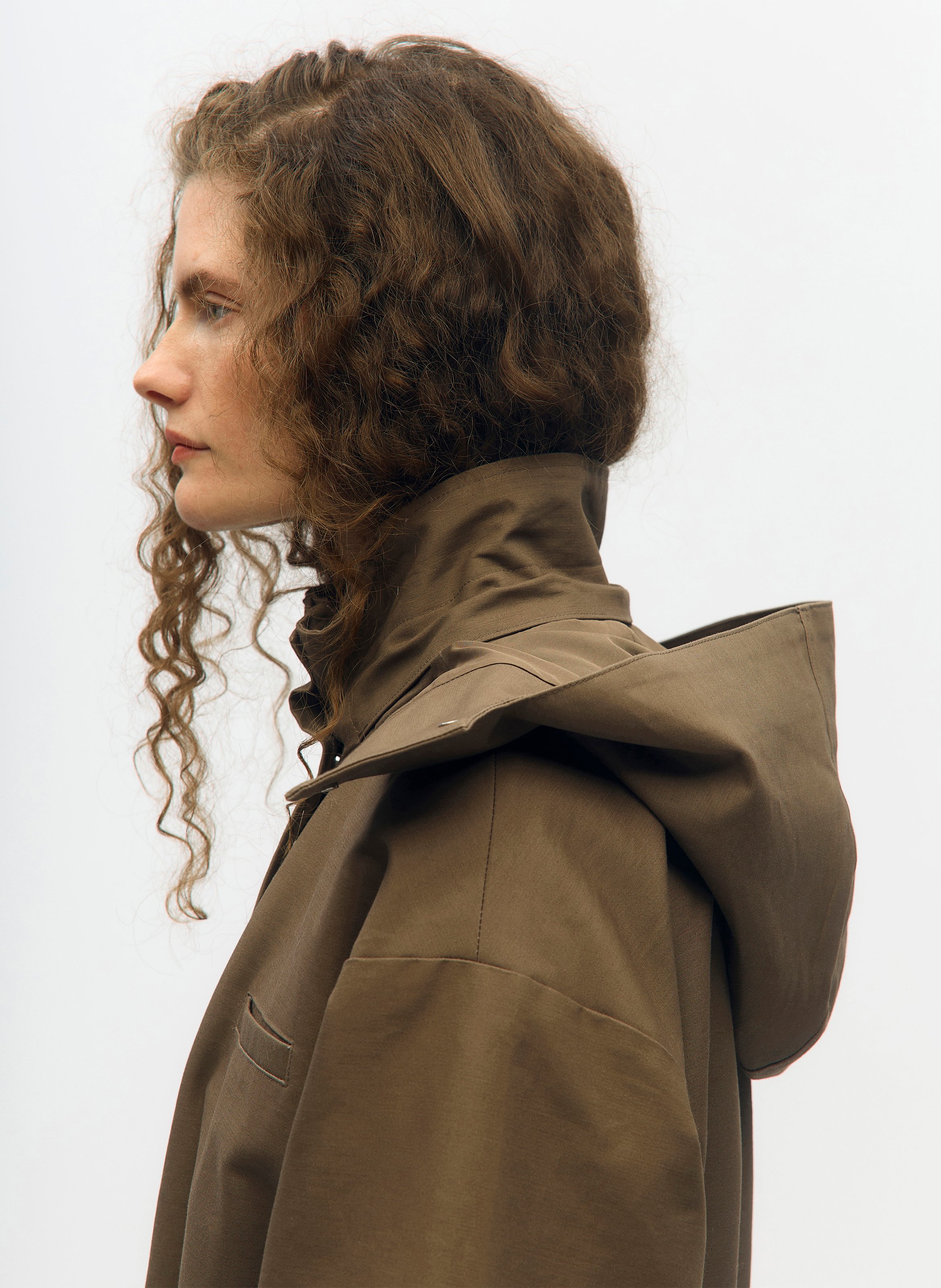 Manteau cintré en coton OBJECT Marron