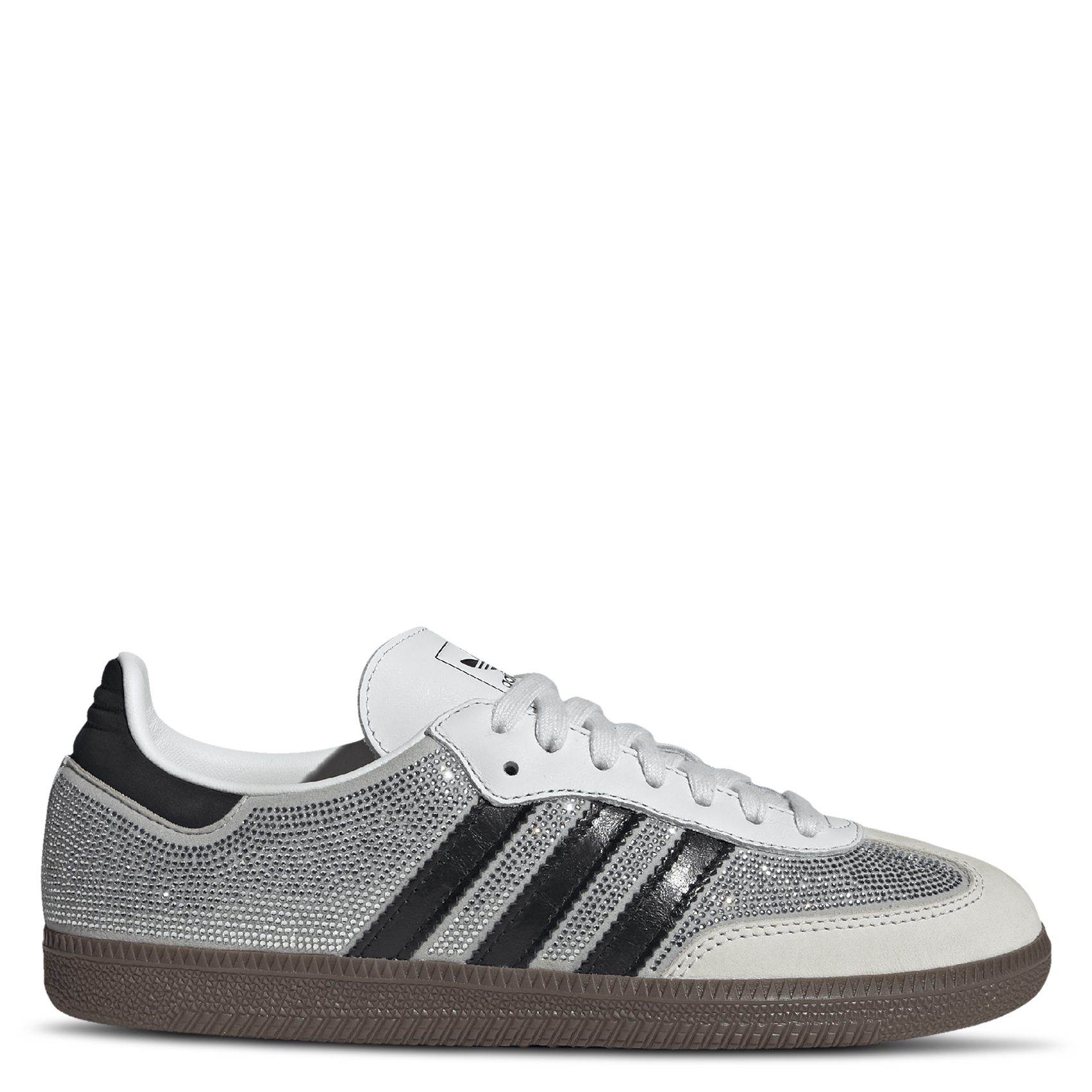 Low-top rhinestone lace-up trainers ADIDAS White