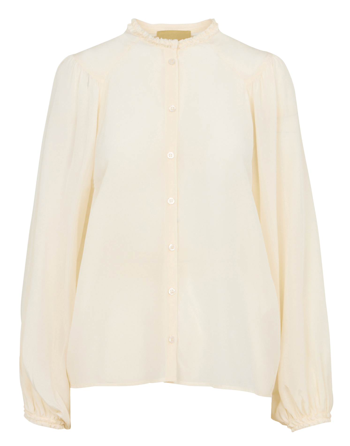 Weite Seidenbluse MOMONI Beige
