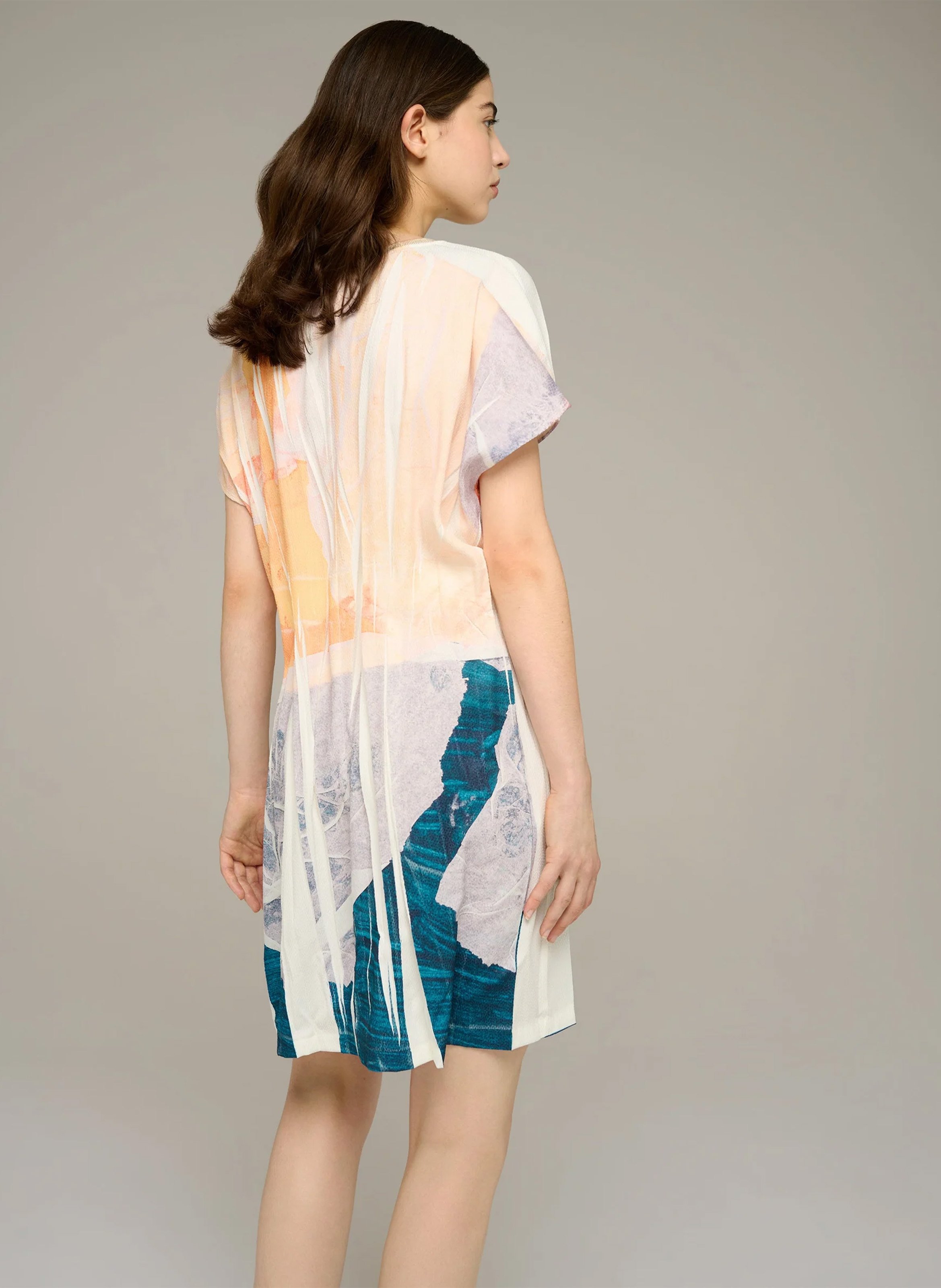 Robe courte cintrée imprimée COTELAC ACOTE Multicolore