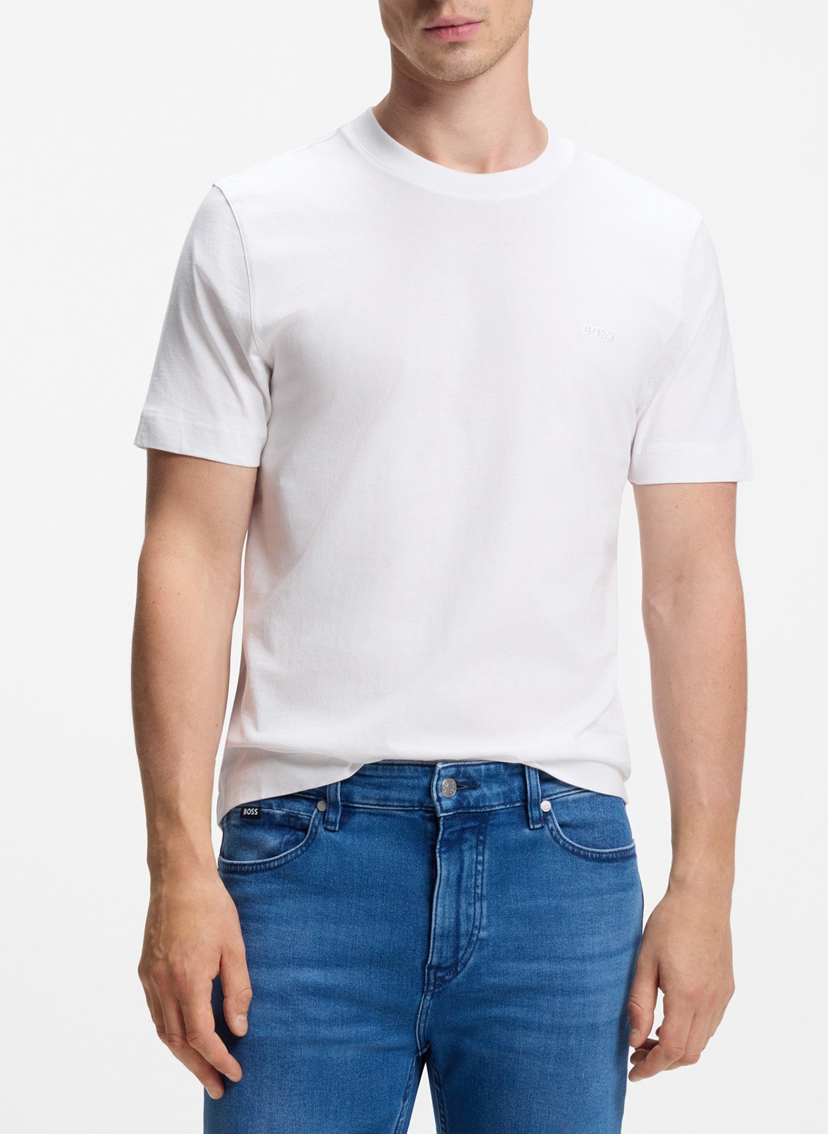 Tee-shirt col rond en coton BOSS