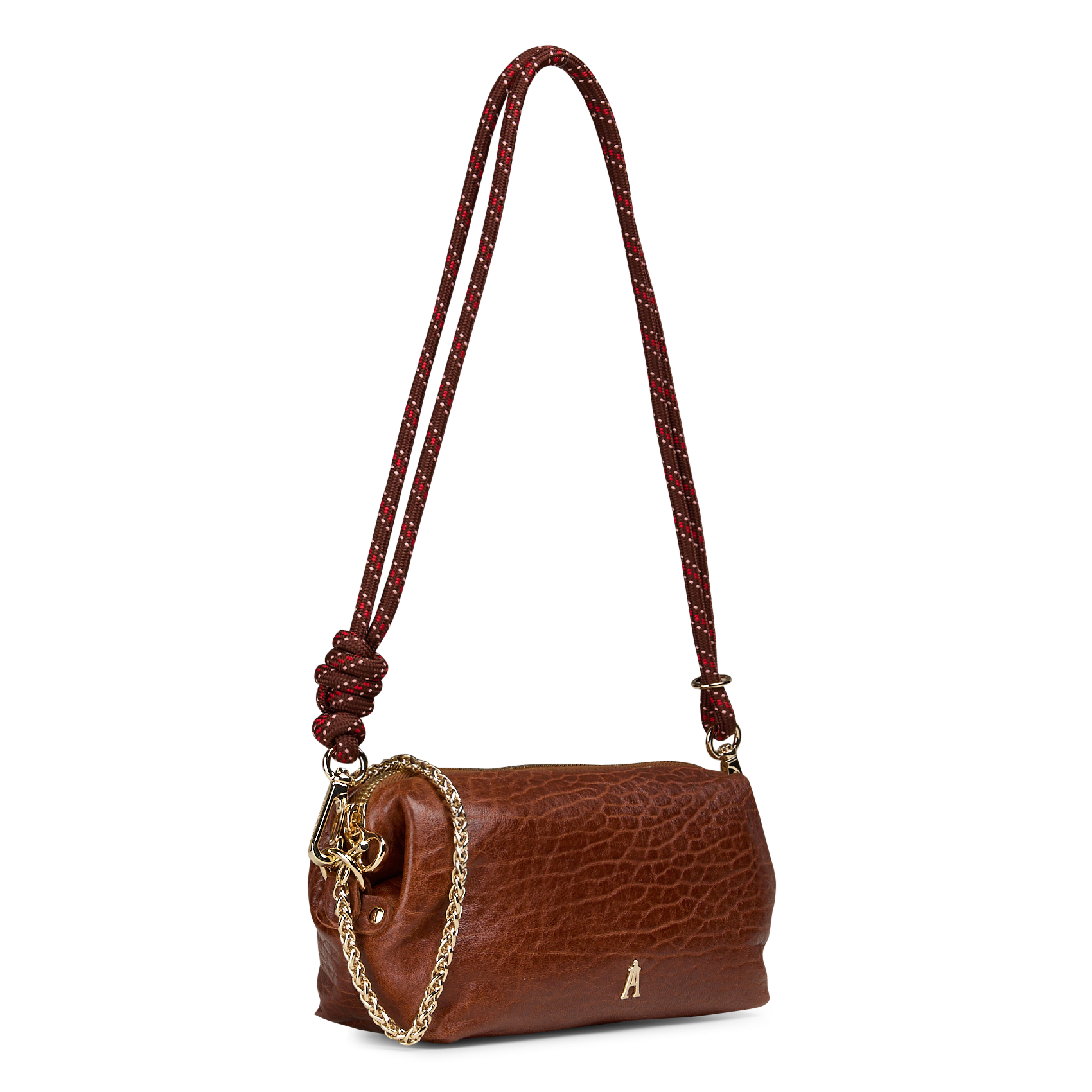 Geschnürte Beuteltasche aus strukturiertem Leder | Beige CRAIE STUDIO Damen