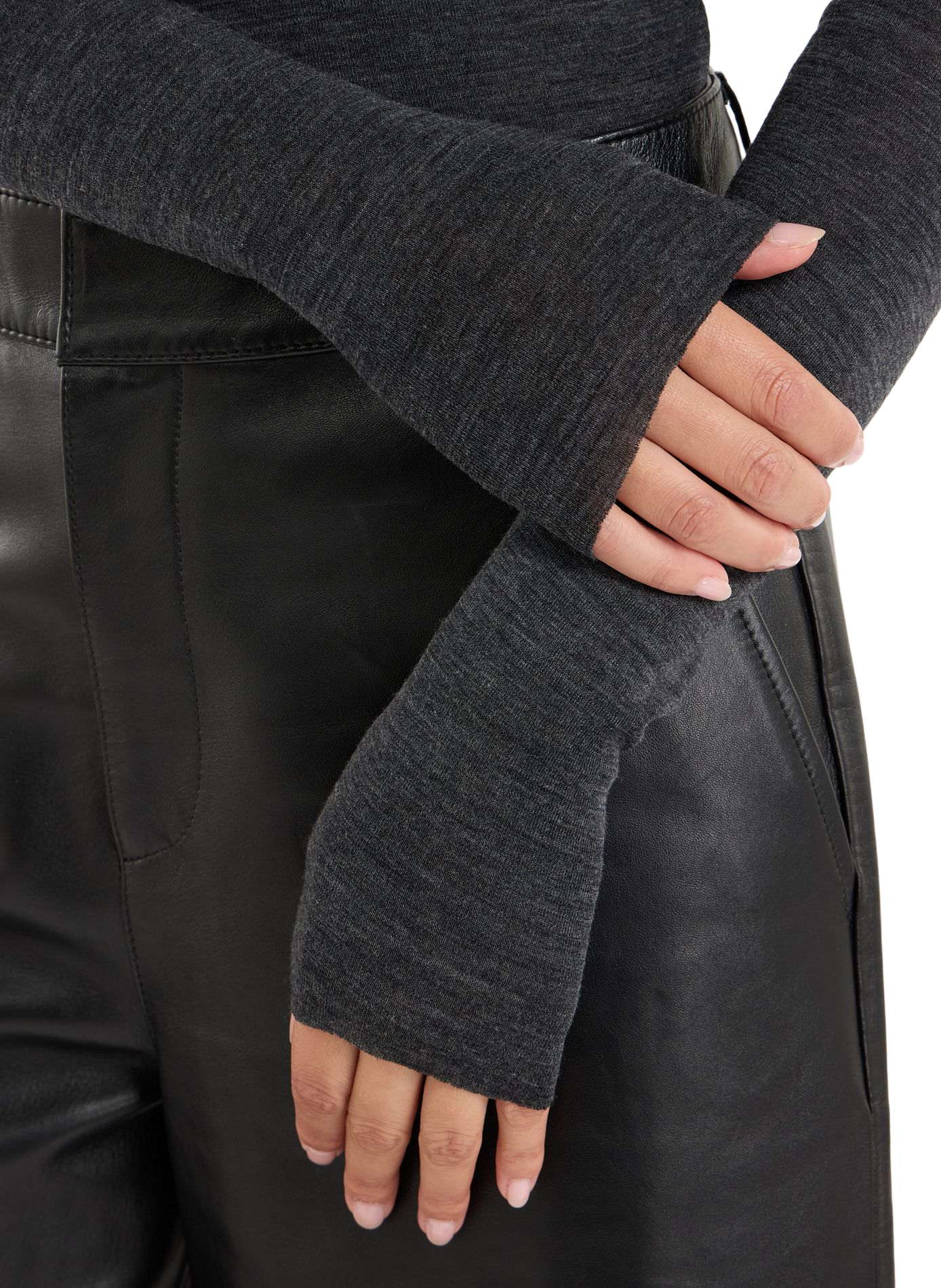 Solid round-neck wool sweater bora SAISON 1865 Grey