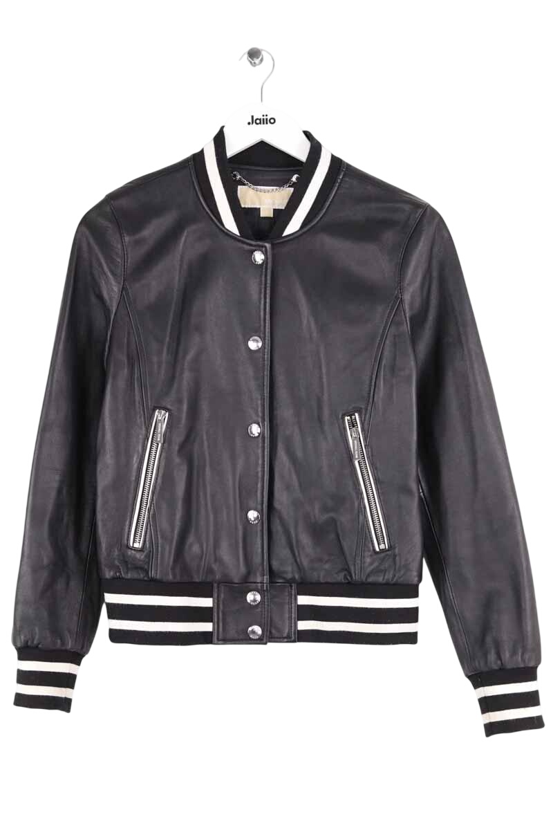 Regular-fit organic cotton jacket with sherpa collar MICHAEL KORS - Seconde main Black