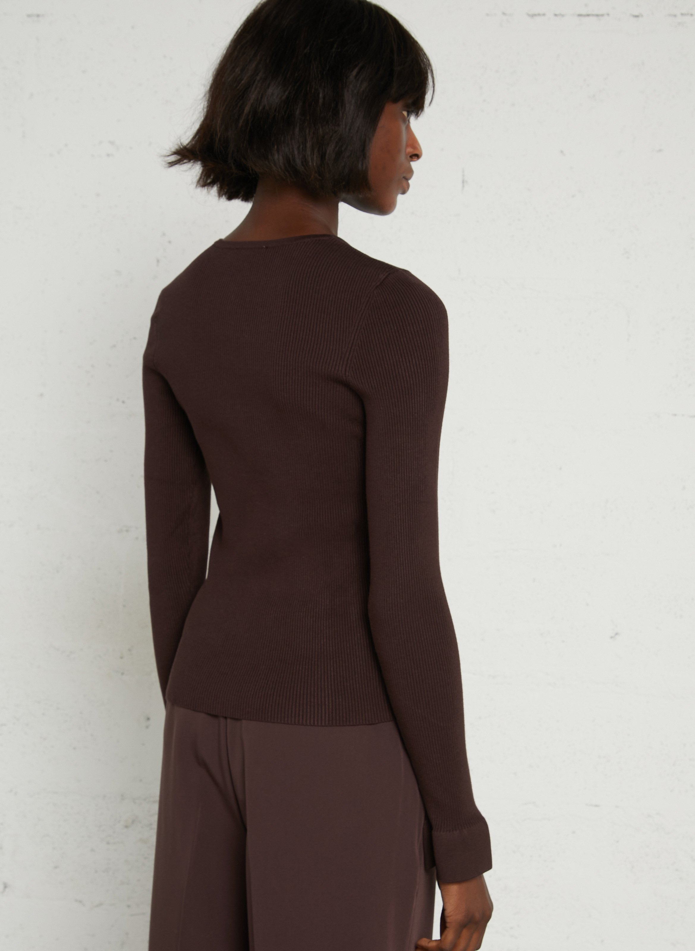Strickjacke mit Rundhalsausschnitt FABIENNE CHAPOT Braun