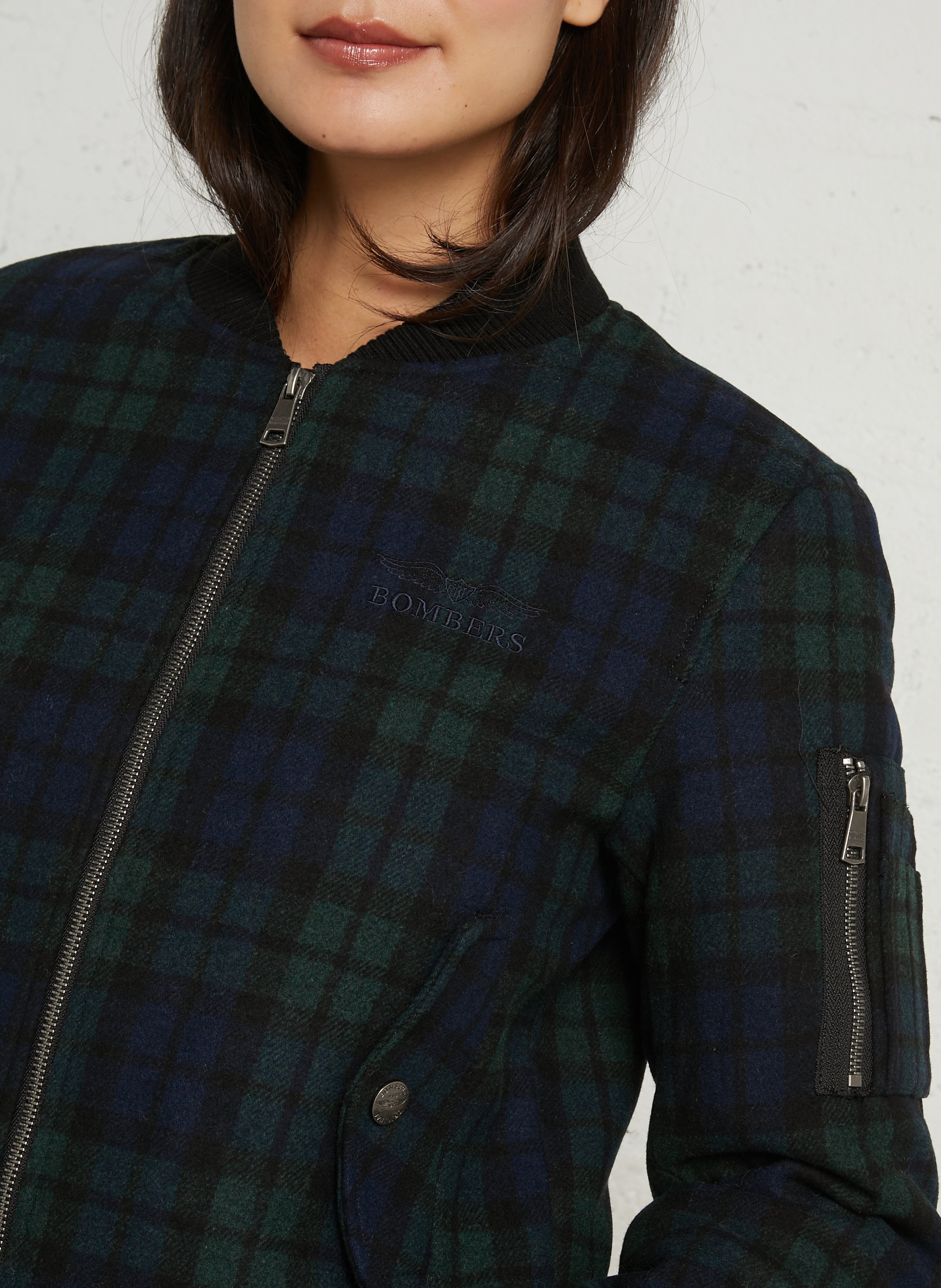 Bedruckte Wollmischjacke BOMBERS ORIGINAL Mehrfarbig