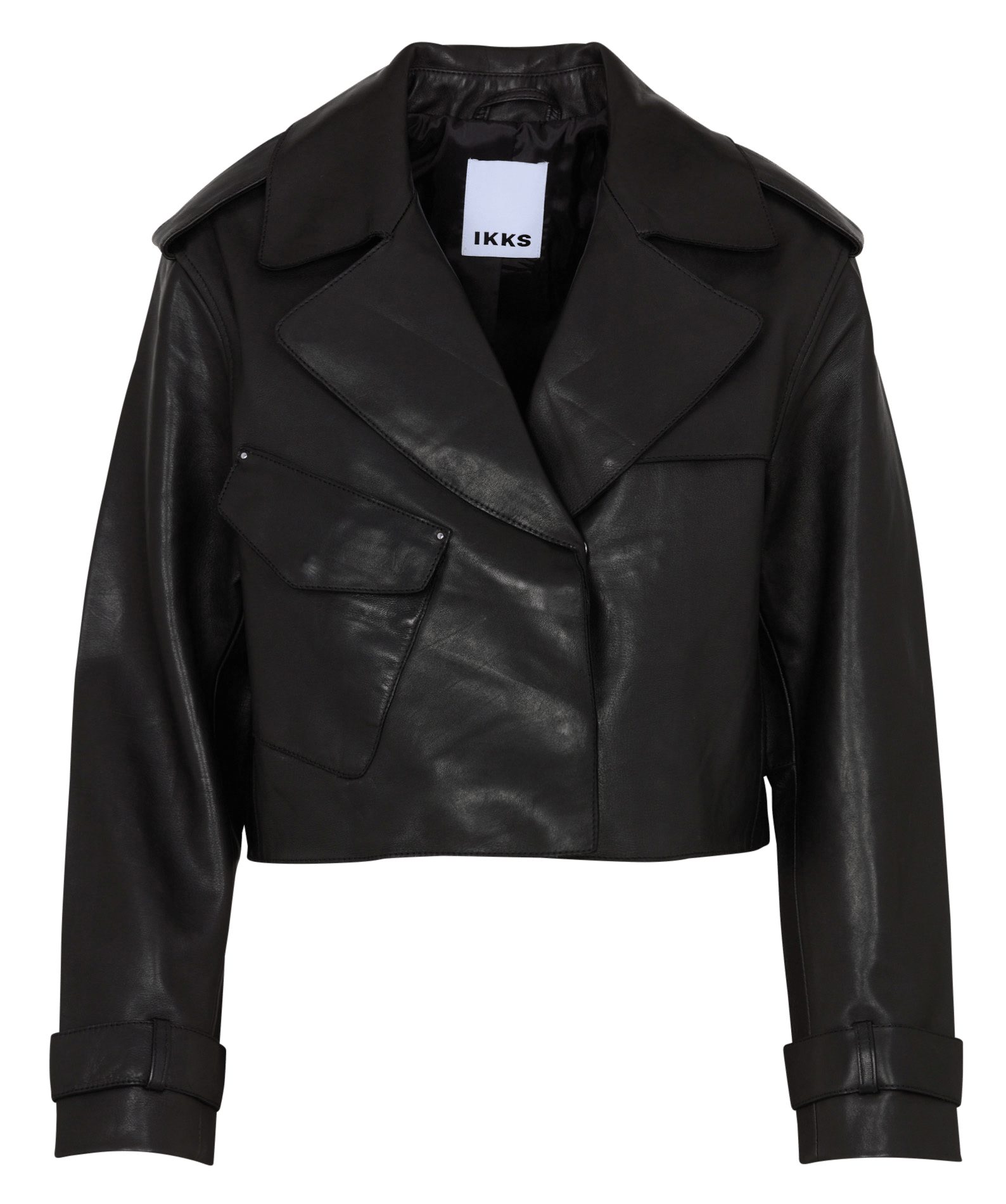 Oversized leather jacket IKKS Black