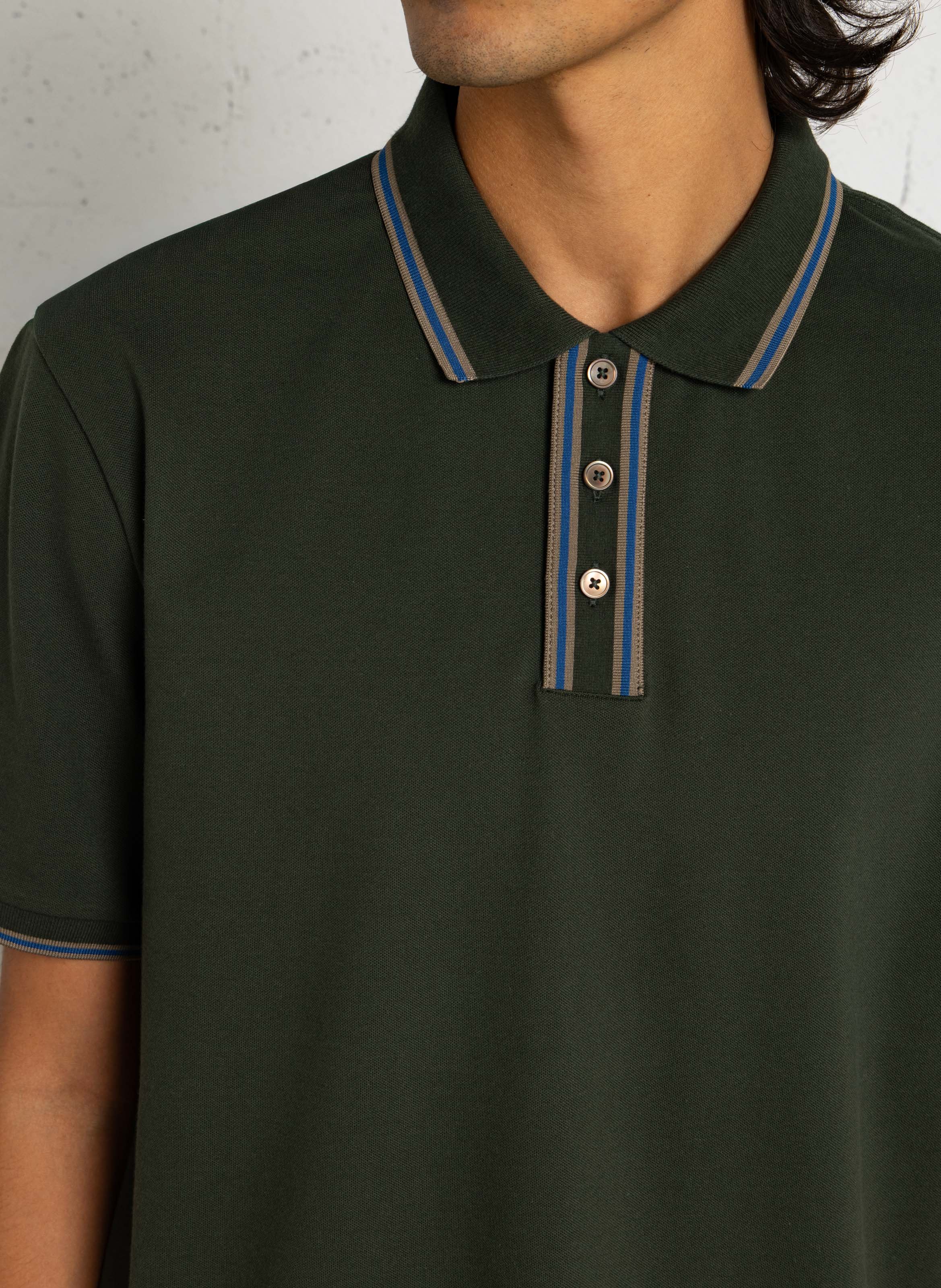 Kurzärmliges Poloshirt aus Baumwolle PAUL SMITH Grun