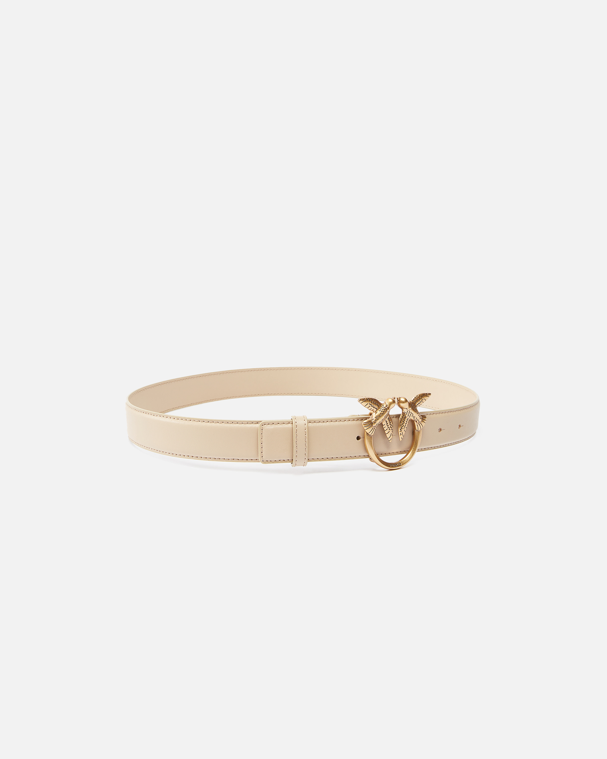 Love birds leather belt 3cm | Brown PINKO Women