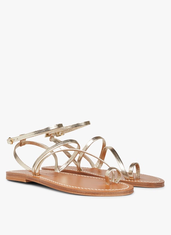Metallic leather flat sandals Metyl champan K jacques Women