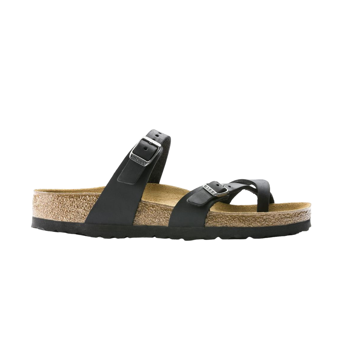 Faux leather sandals BIRKENSTOCK Black