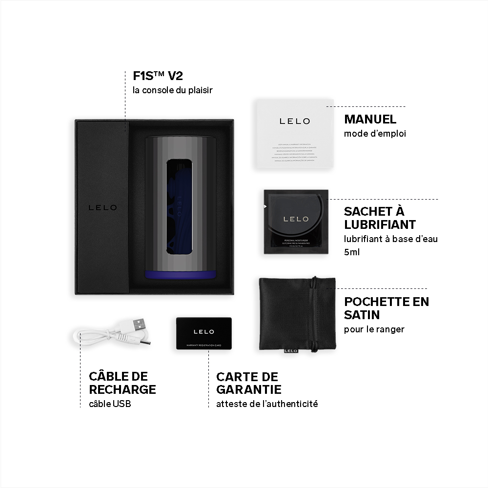 Men's masturbator with an app LELO Bleu