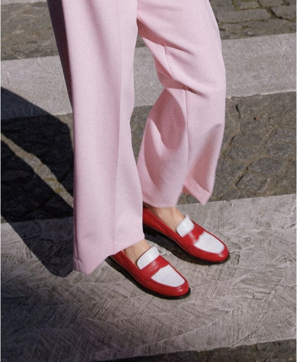 Nappa leather moccasins EMZI PARIS Red